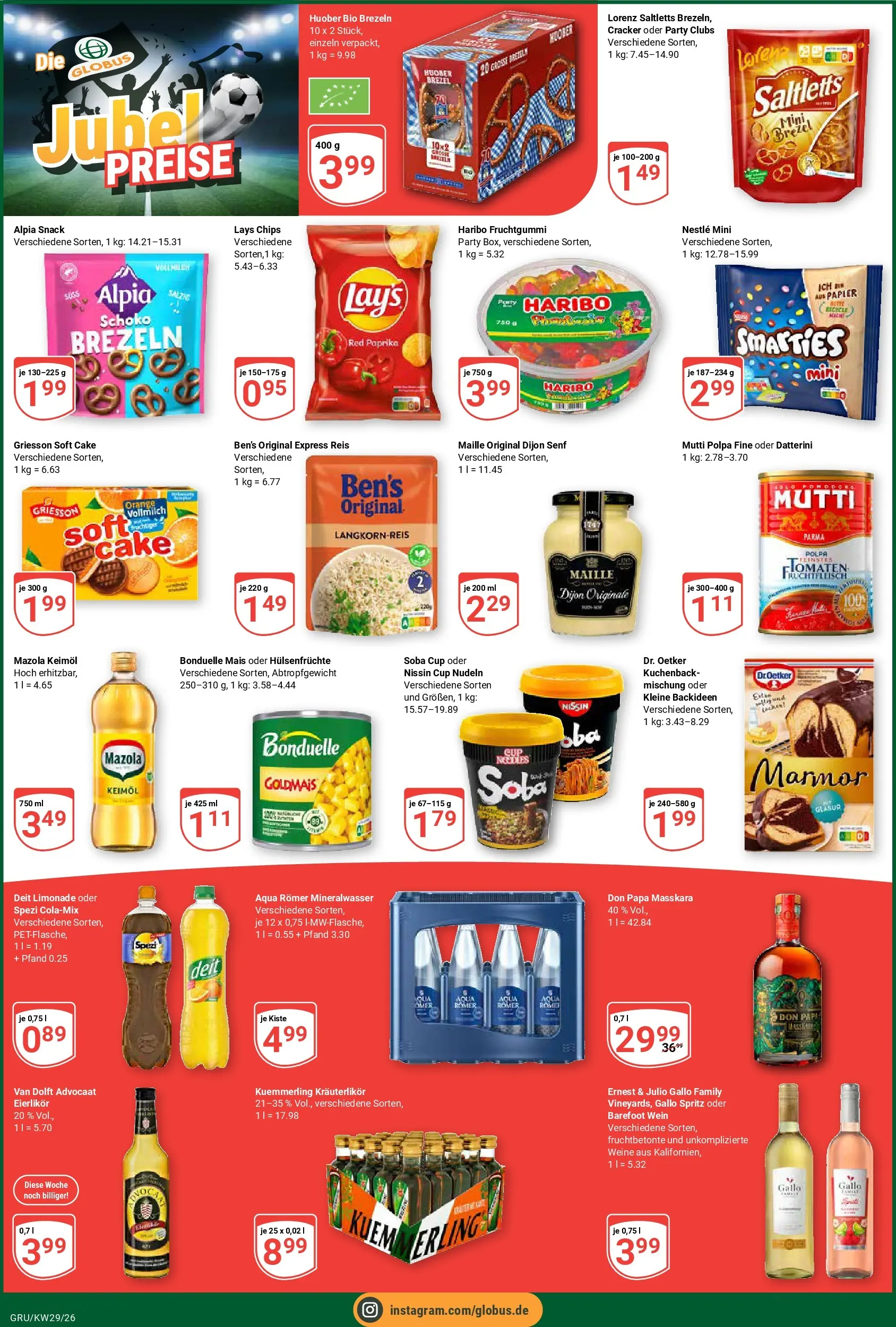 Globus Prospekt Grünstadt (ab 13.07.2026) » Angebote online | Seite: 4 | Produkte: Limonade, Wein, Reis, Chips