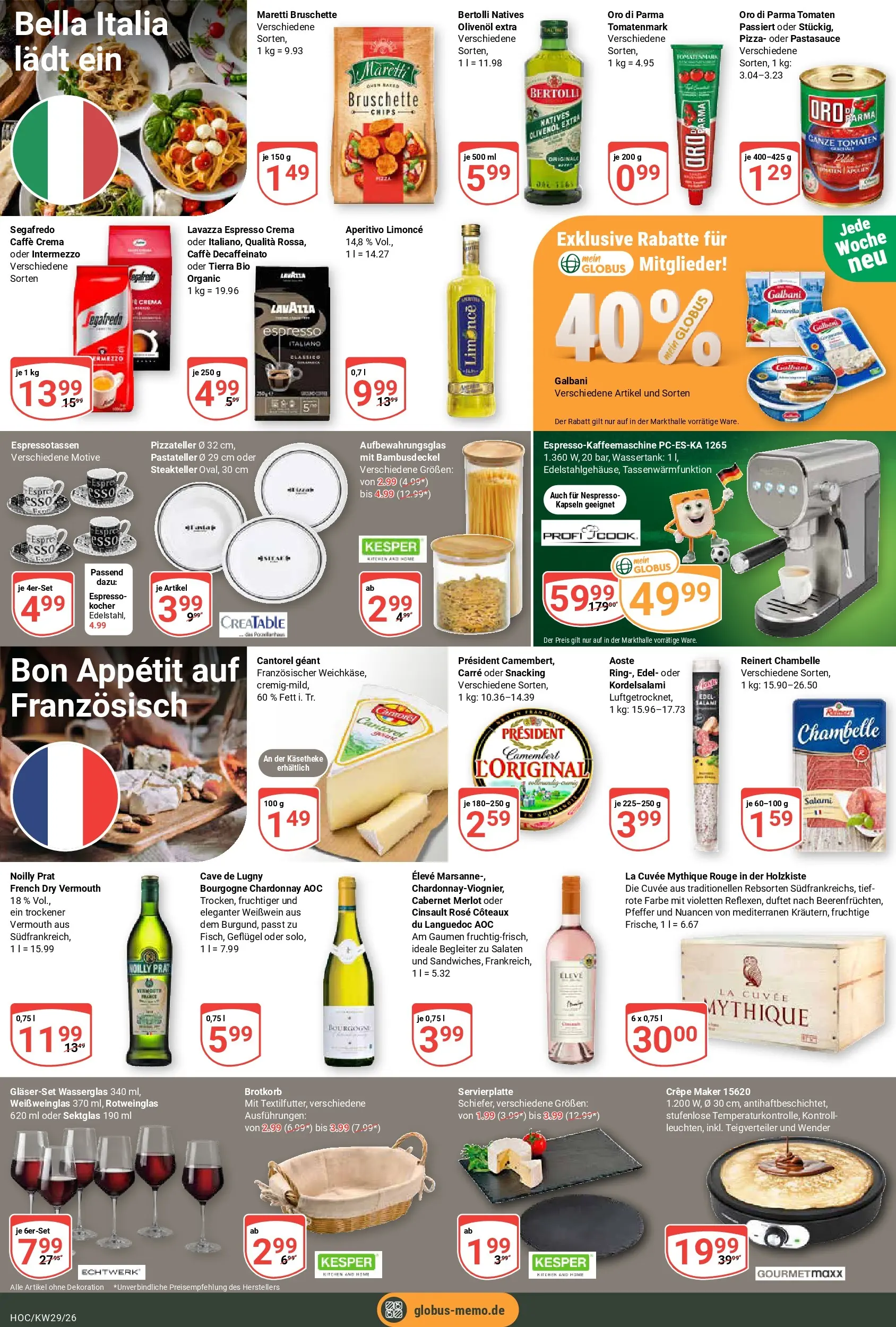 Globus Prospekt Hockenheim (ab 13.07.2026) » Angebote online | Seite: 19 | Produkte: Rouge, Oro di parma, Pfeffer, Chips
