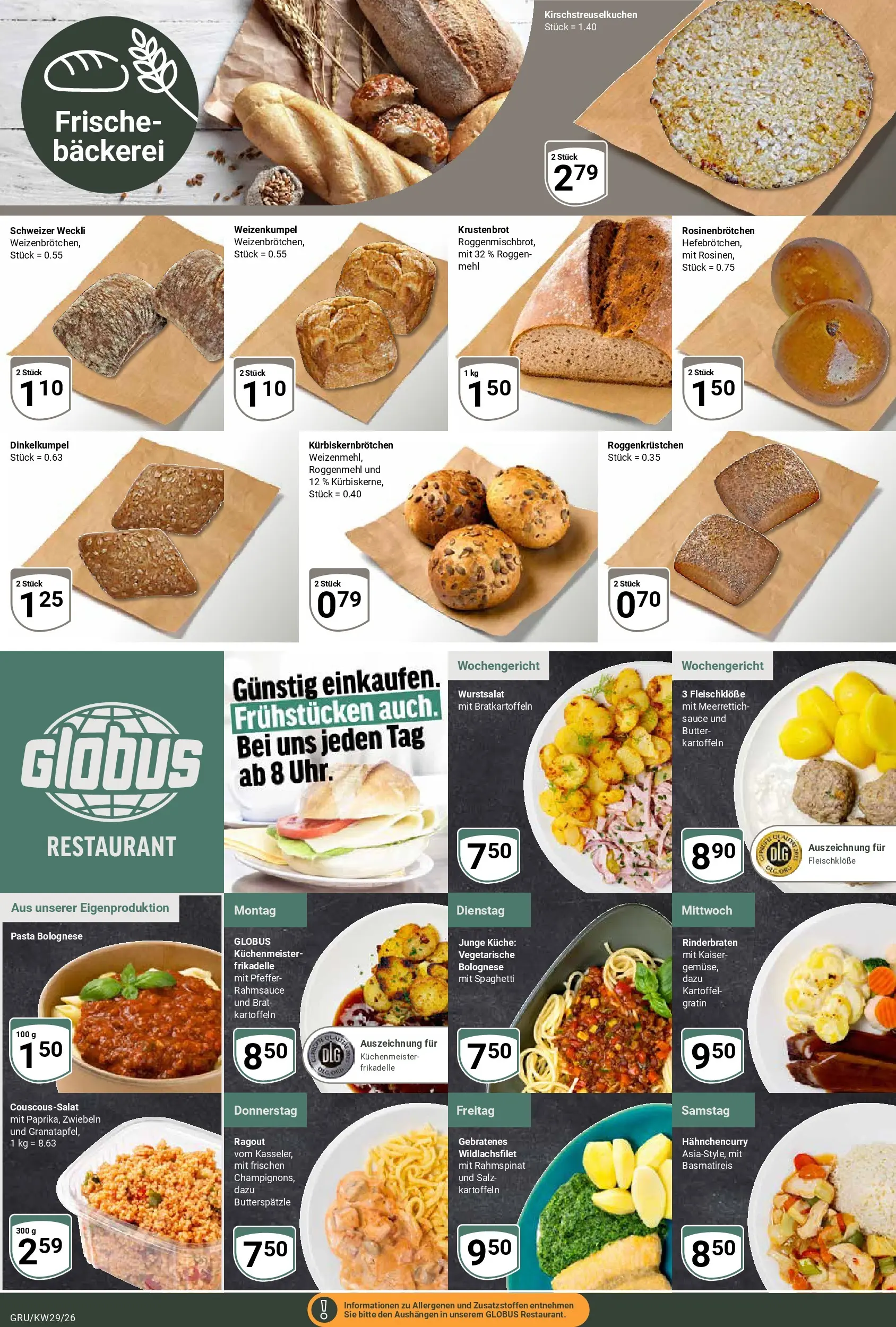 Globus Prospekt Grünstadt (ab 13.07.2026) » Angebote online | Seite: 8 | Produkte: Bäckerei, Mehl, Basmatireis, Kartoffeln