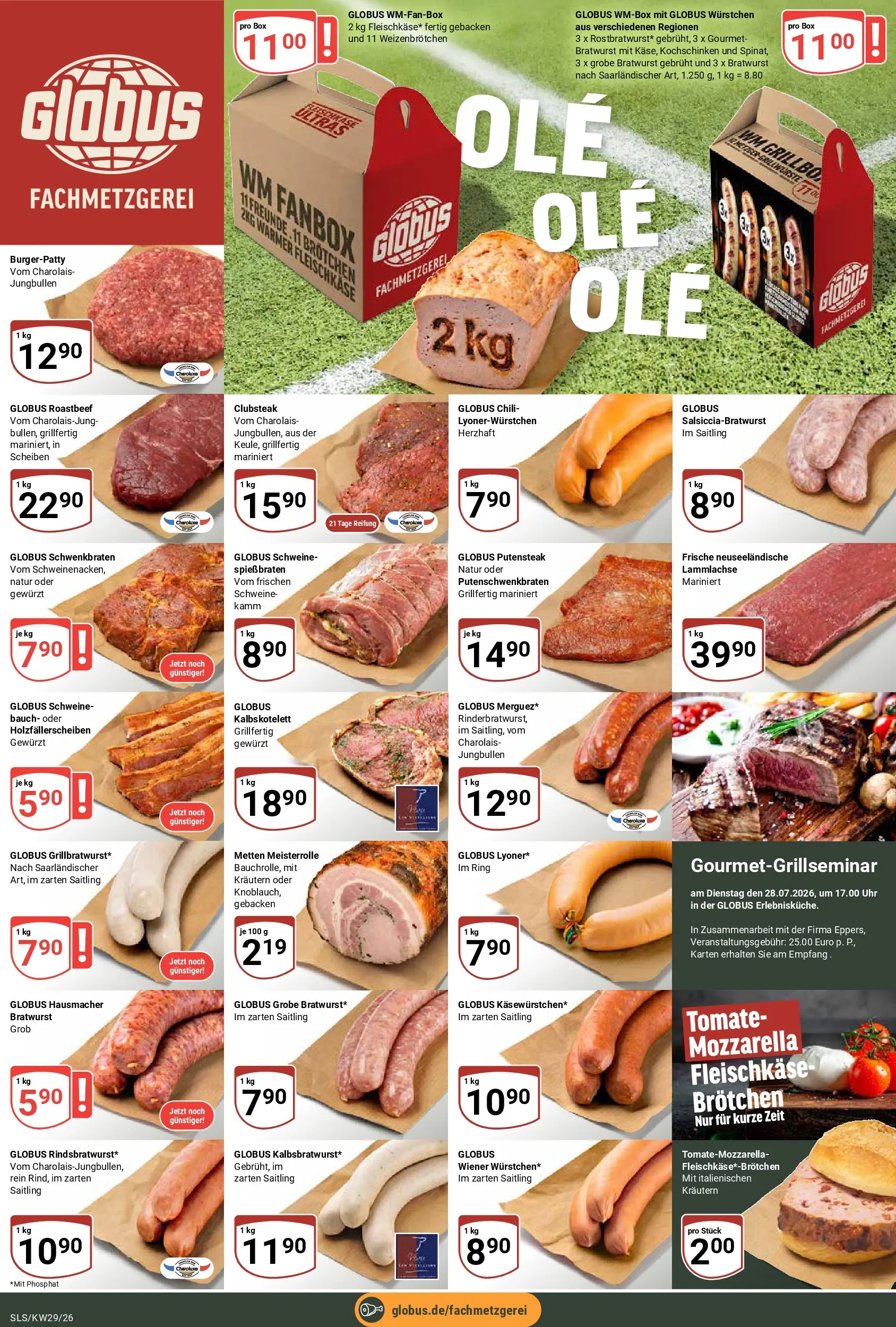 Globus Prospekt Saarlouis (ab 13.07.2026) » Angebote online | Seite: 8 | Produkte: Mozzarella, Box, Roastbeef, Chili