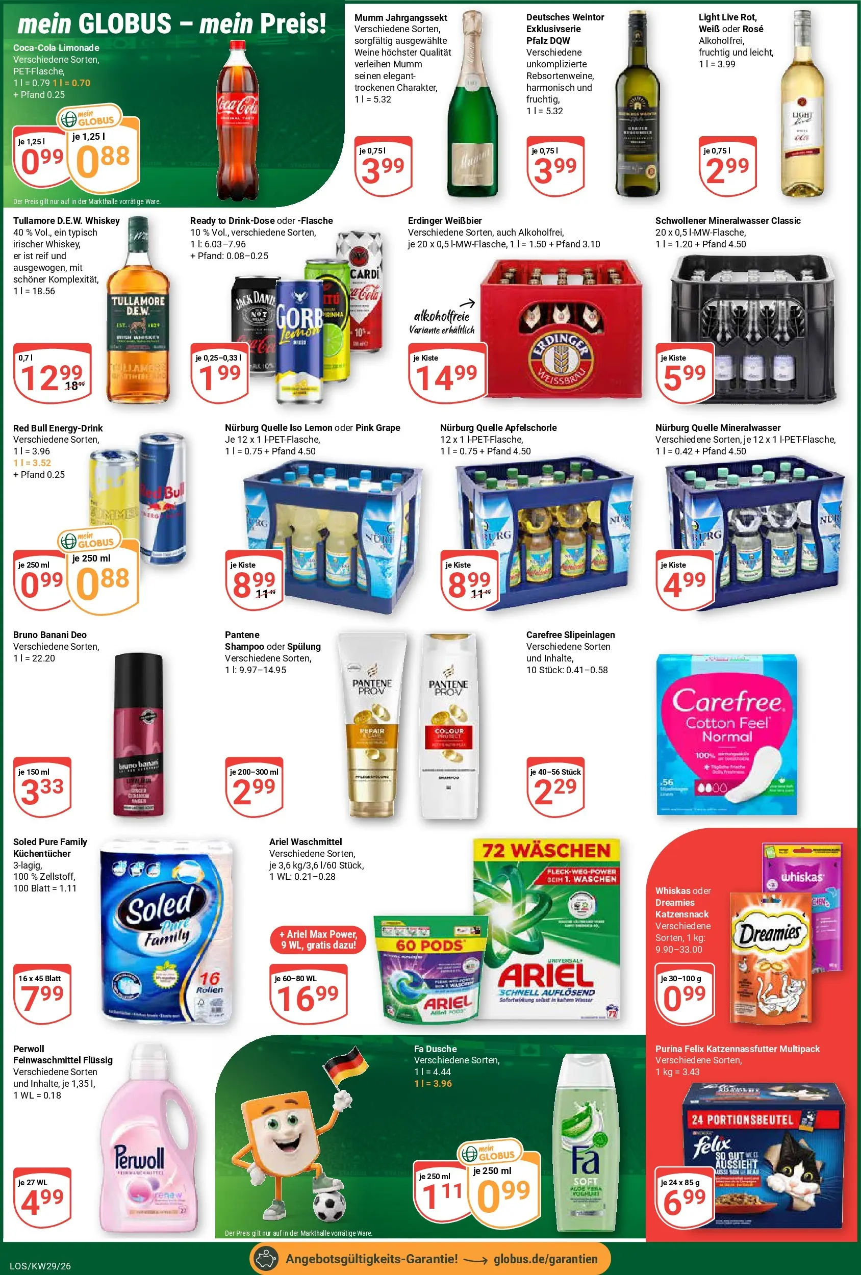 Globus Prospekt Losheim Am See (ab 13.07.2026) » Angebote online | Seite: 5 | Produkte: Erdinger, Ariel, Weißbier, Spülung
