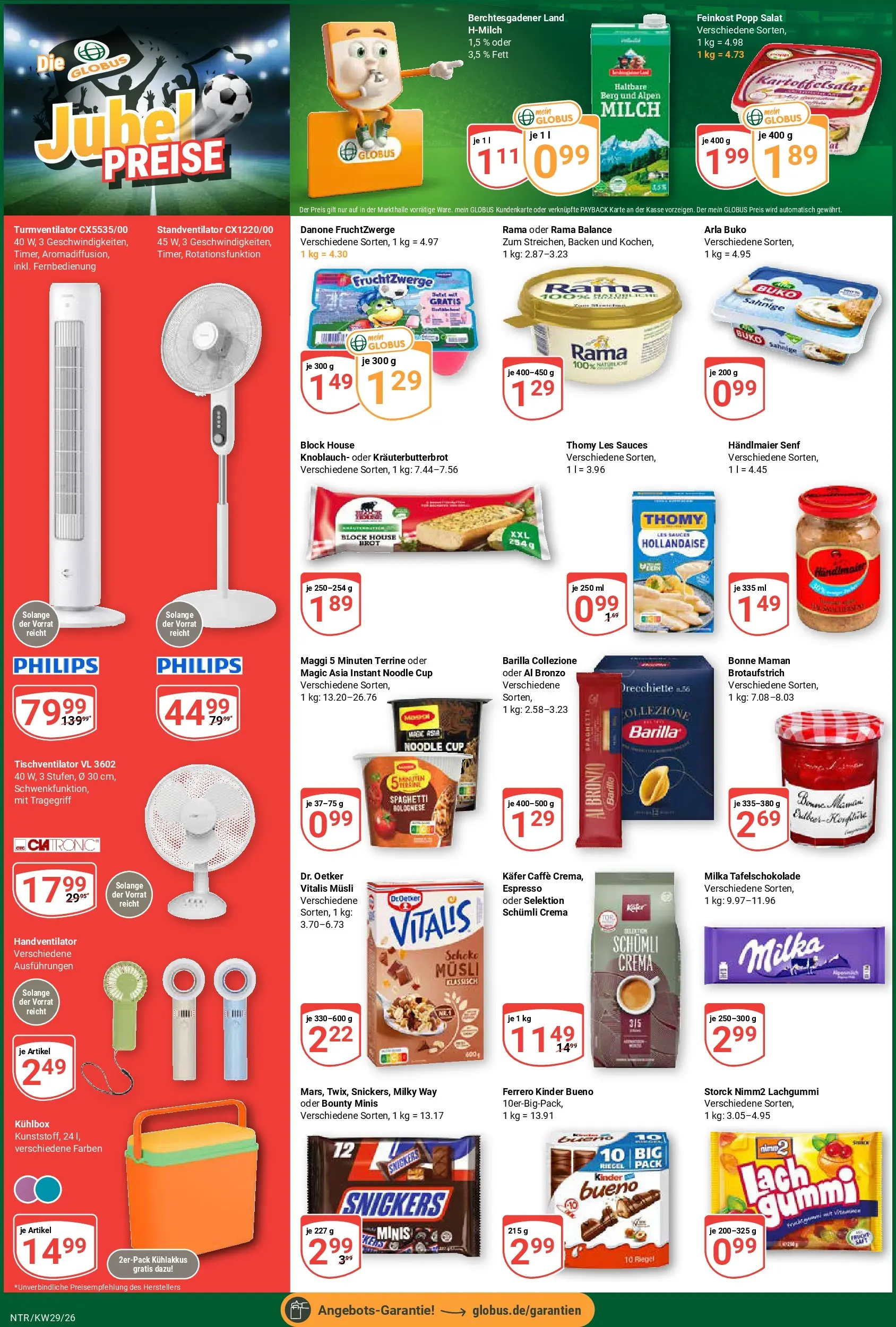 Globus Prospekt Neutraubling (ab 13.07.2026) » Angebote online | Seite: 2 | Produkte: Thomy les sauces, Barilla, Milka, Arla buko