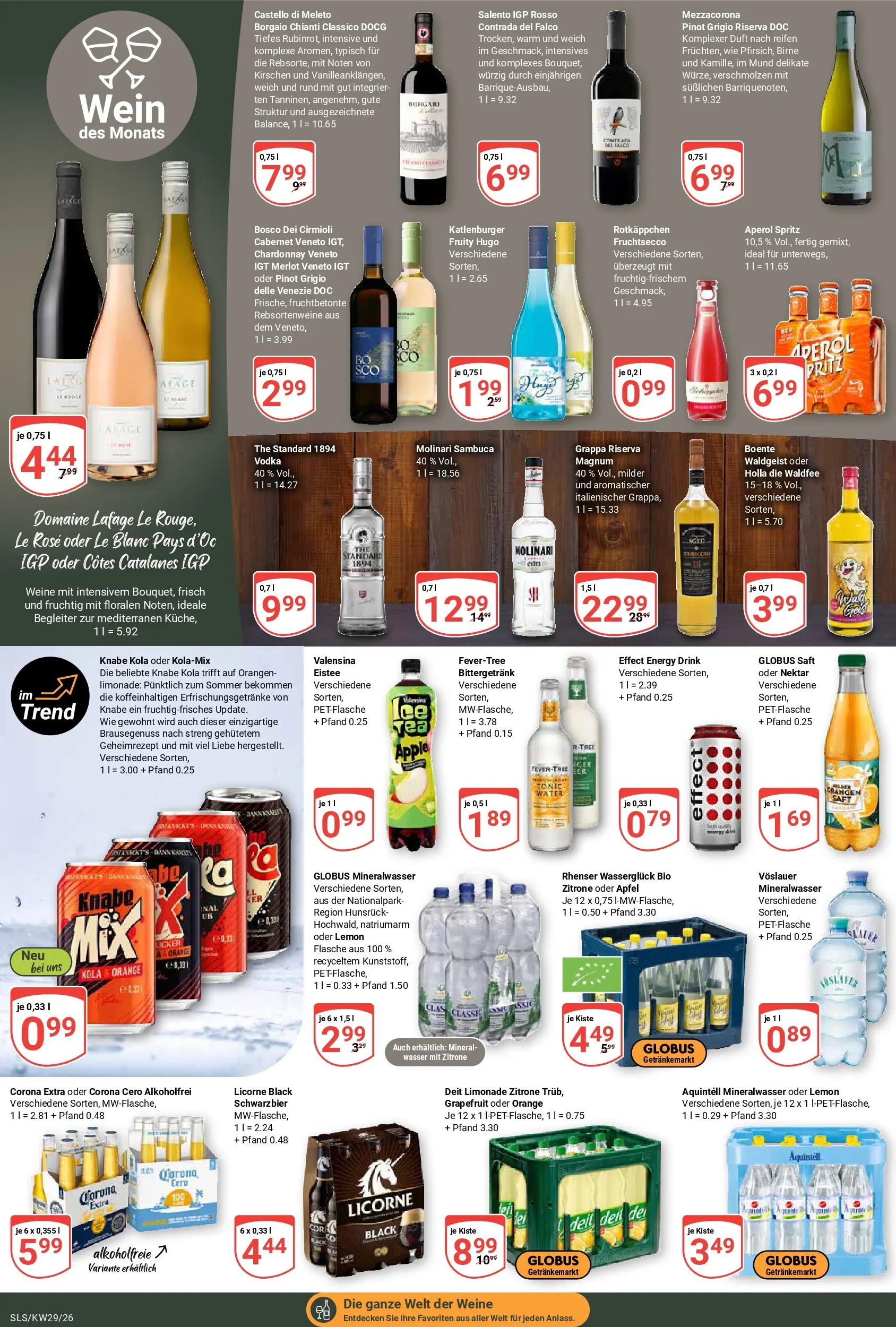 Globus Prospekt Saarlouis (ab 13.07.2026) » Angebote online | Seite: 15 | Produkte: Mineralwasser, Fruchtsecco, Valensina, Aperol