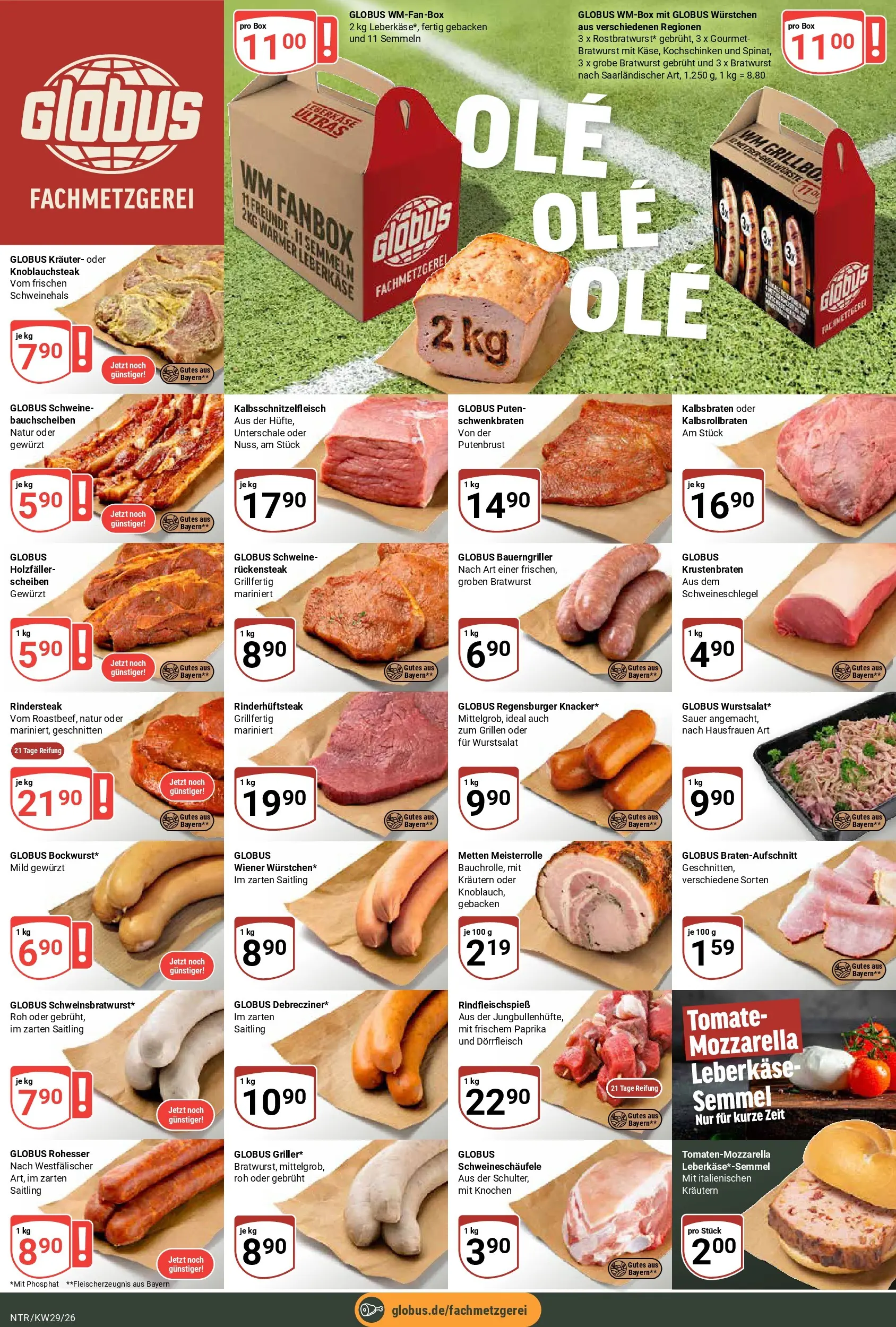 Globus Prospekt Neutraubling (ab 13.07.2026) » Angebote online | Seite: 8 | Produkte: Mozzarella, Box, Bratwurst, Paprika