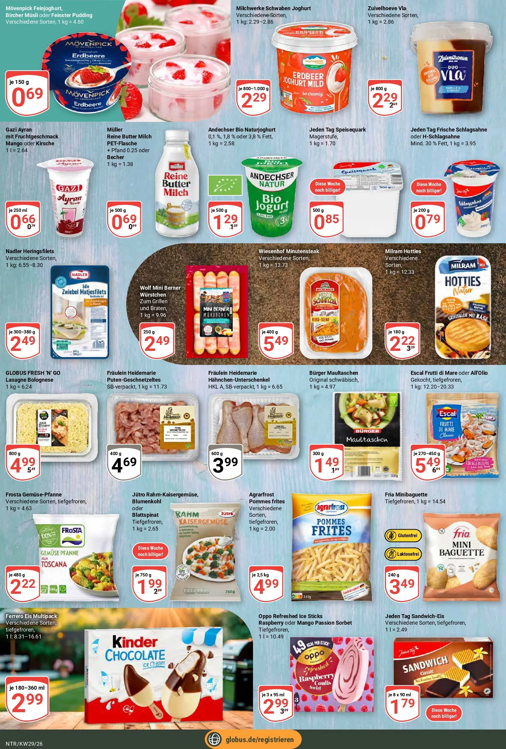 Globus Prospekt Neutraubling (ab 13.07.2026) » Angebote online | Seite: 10 | Produkte: Butter, Pommes, Pommes frites, Eis