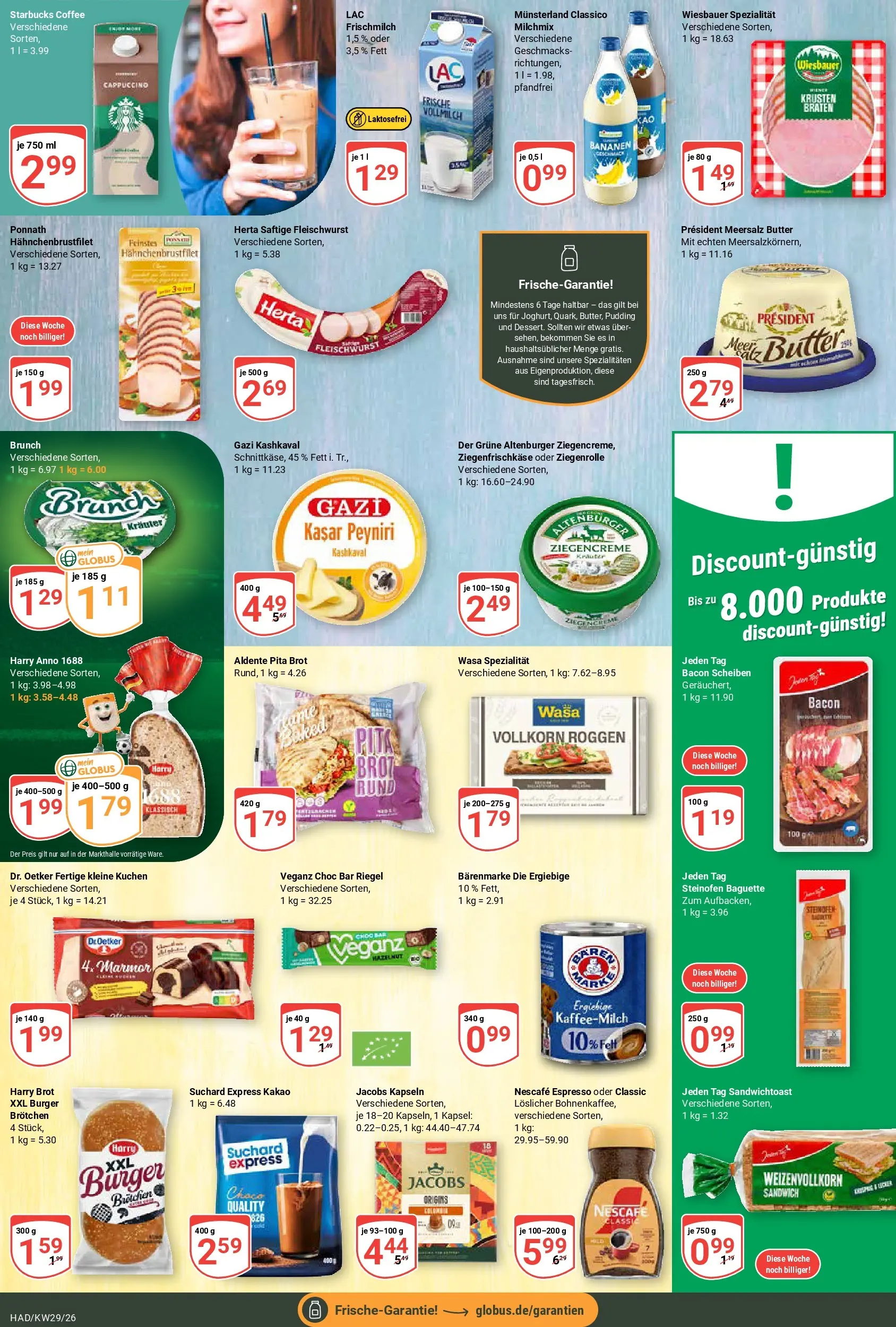 Globus Prospekt Halle (saale) (ab 13.07.2026) » Angebote online | Seite: 10 | Produkte: Nescafe, Baguette, Brot, Kuchen