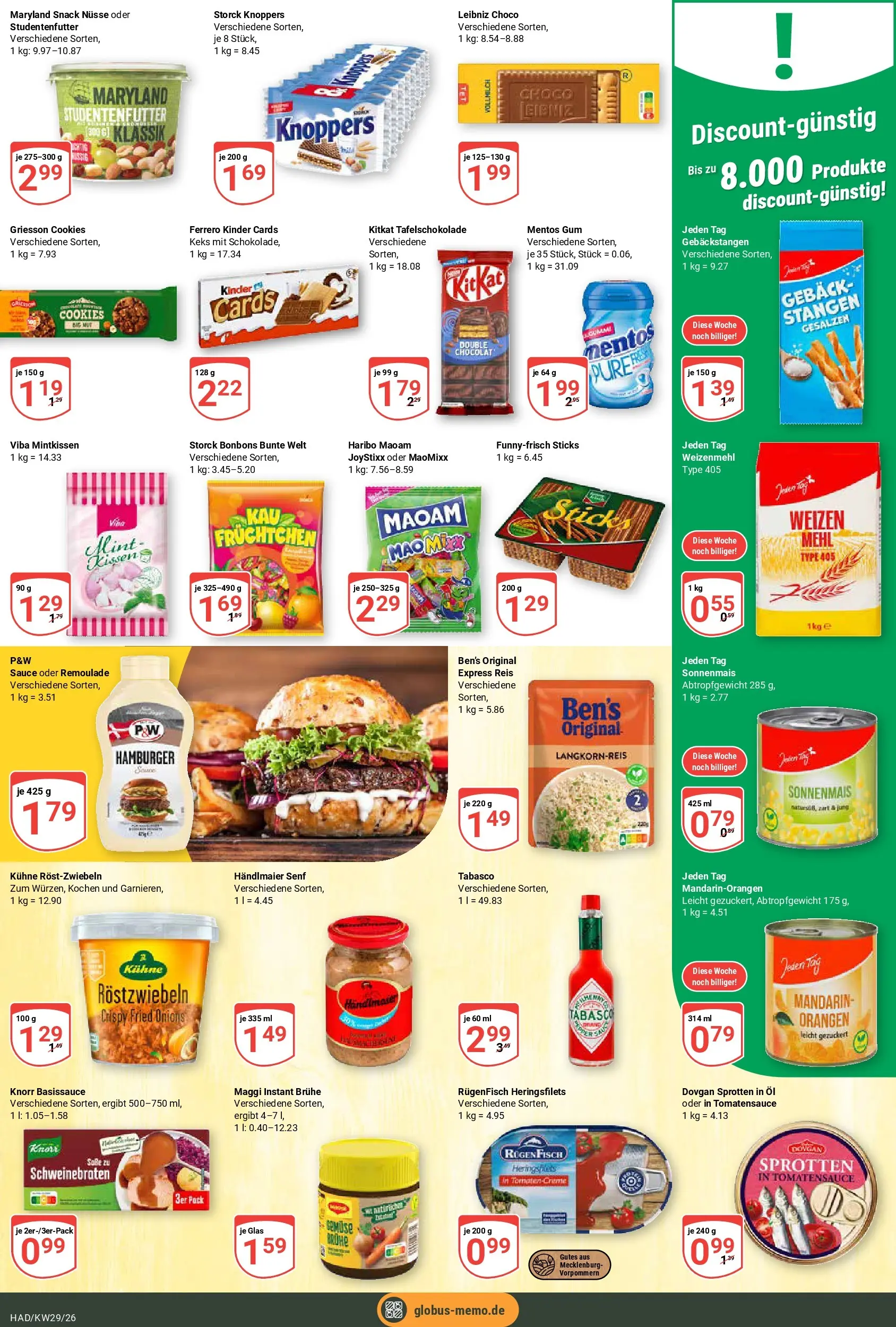 Globus Prospekt Halle (saale) (ab 13.07.2026) » Angebote online | Seite: 12 | Produkte: Weizenmehl, Fisch, Knoppers, Nüsse