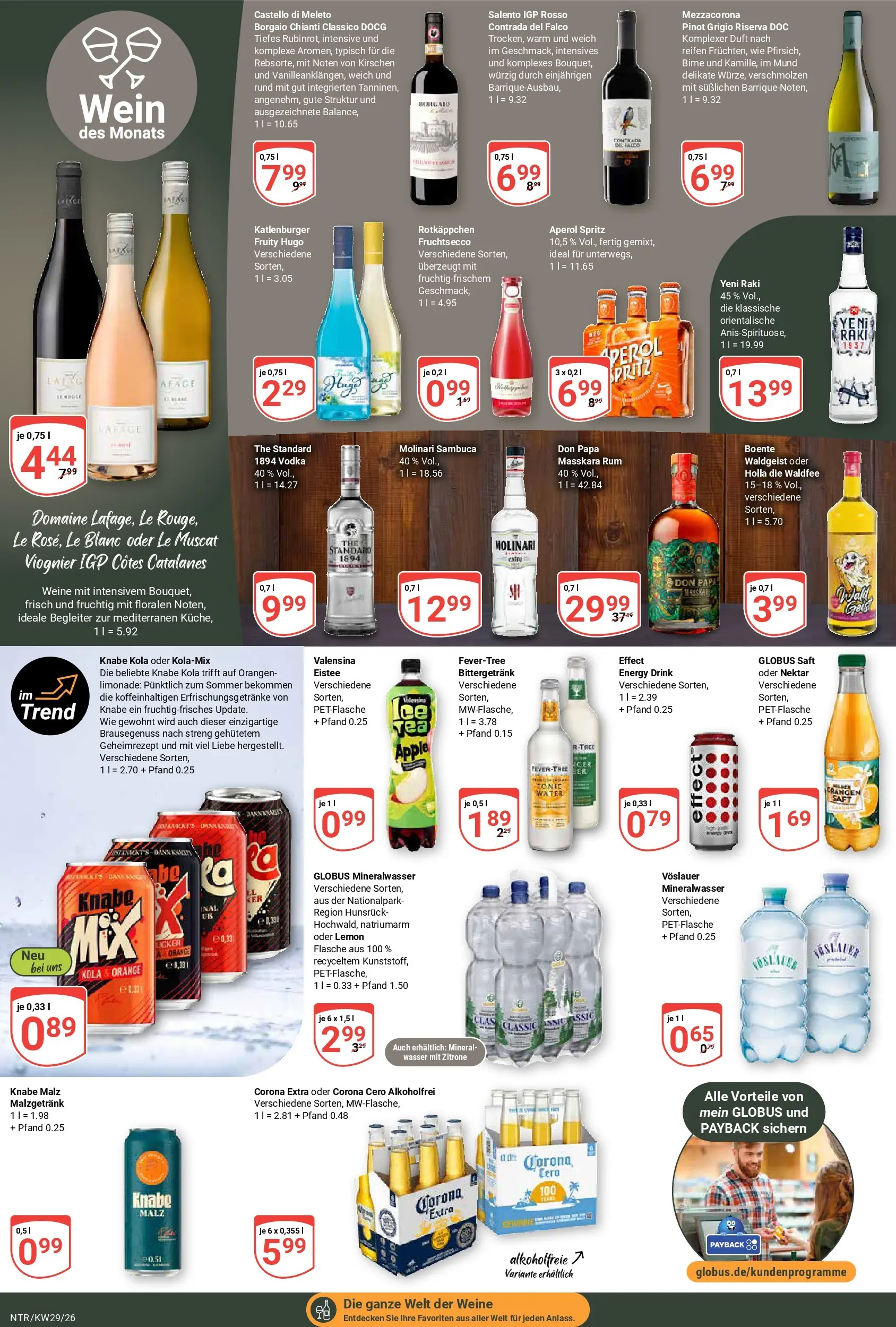 Globus Prospekt Neutraubling (ab 13.07.2026) » Angebote online | Seite: 16 | Produkte: Apple, Wasser, Rotkäppchen, Hugo
