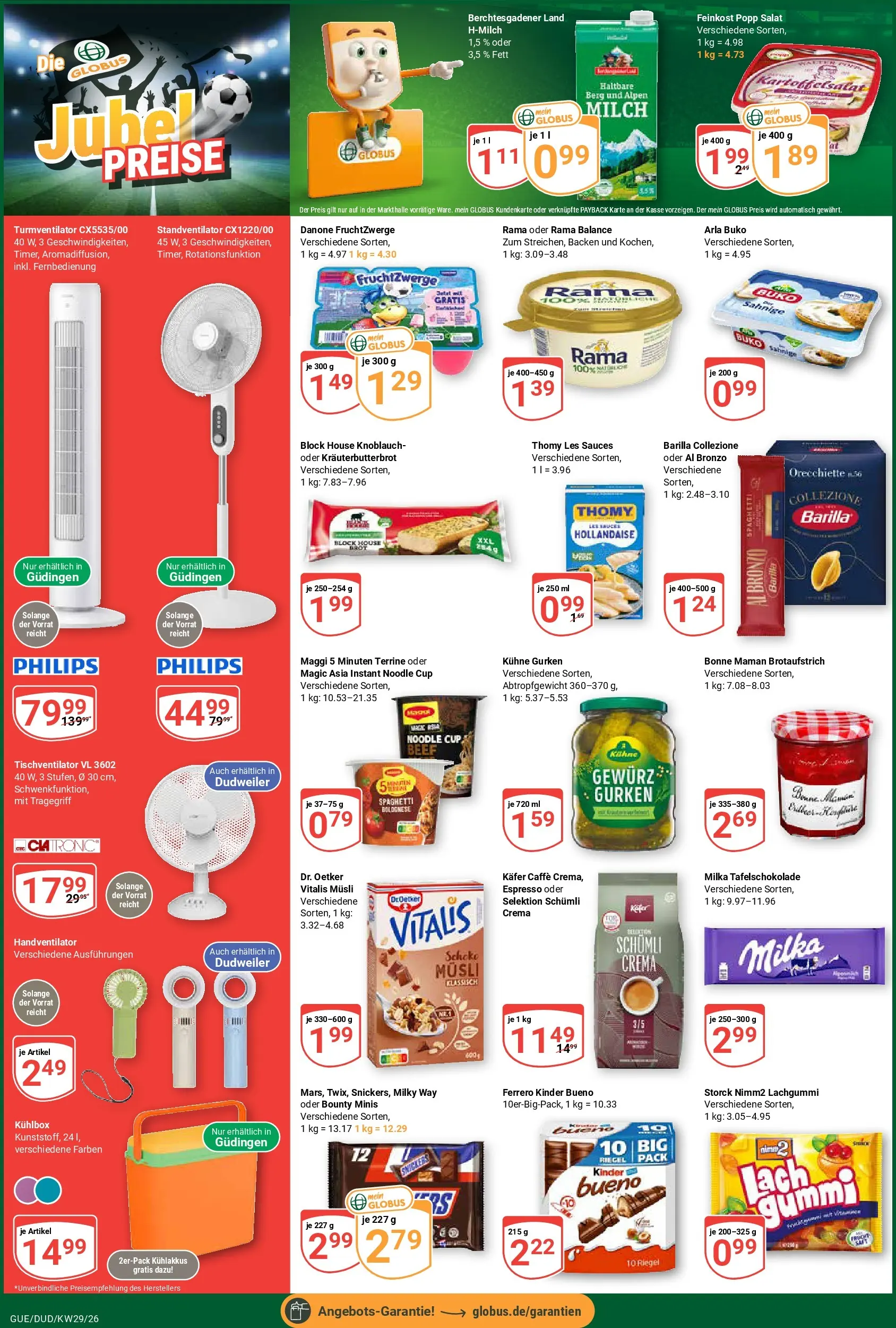 Globus Prospekt Saarbrücken-Dudweiler (ab 13.07.2026) » Angebote online | Seite: 6 | Produkte: Musli, Maggi, Turmventilator, Salat