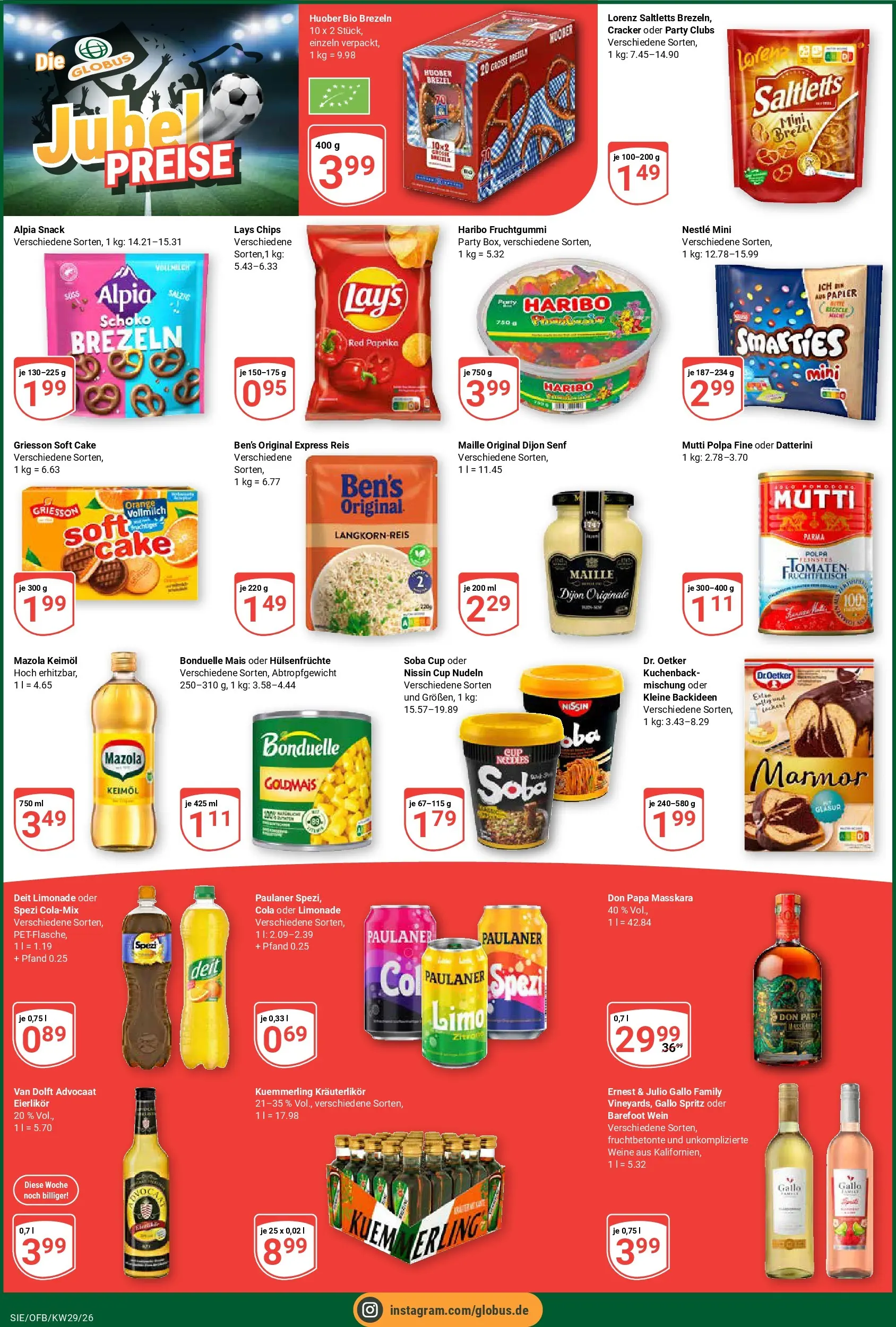 Globus Prospekt Siegen (ab 13.07.2026) » Angebote online | Seite: 8 | Produkte: Cola, Limonade, Reis, Chips