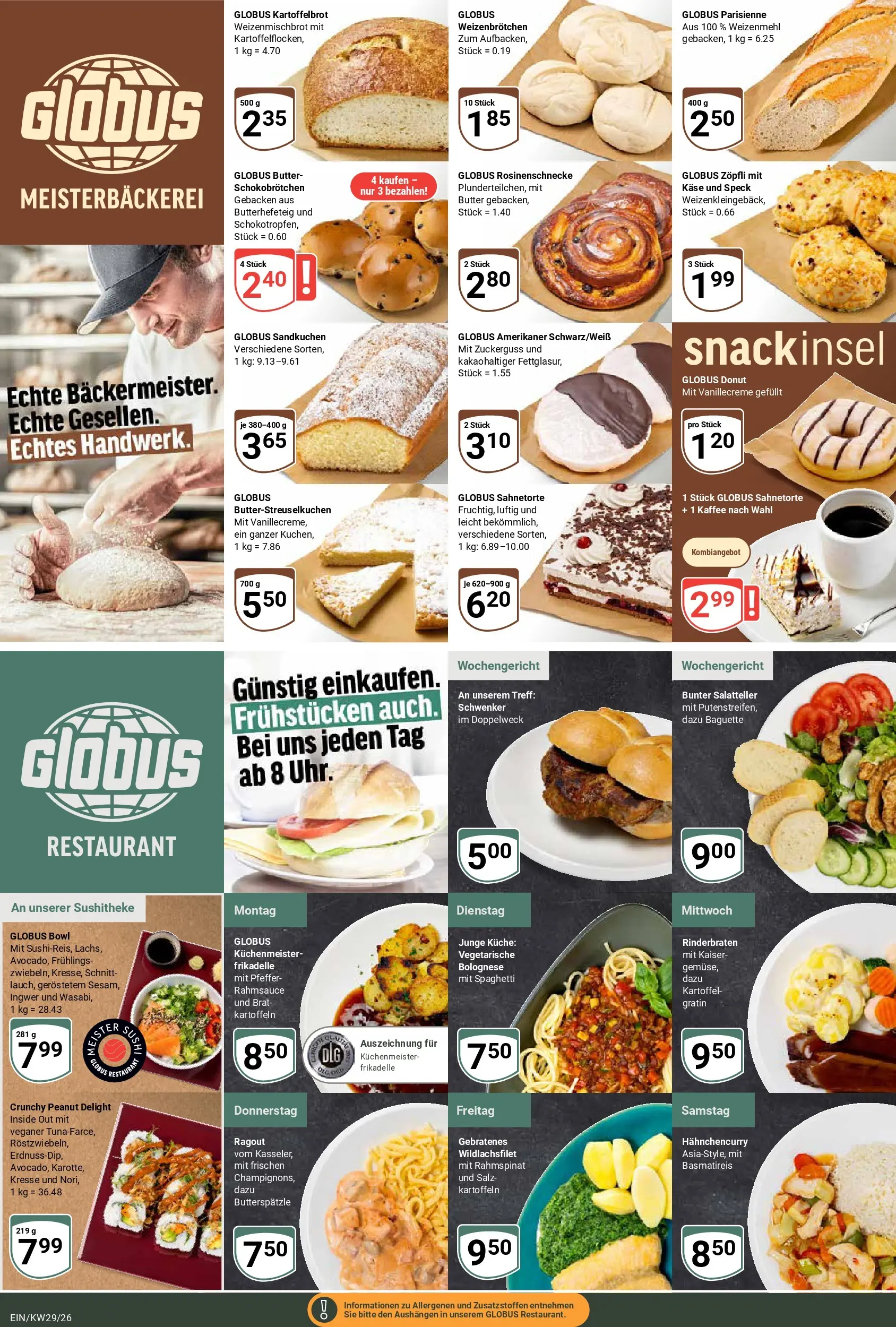 Globus Prospekt Homburg-Einöd (ab 13.07.2026) » Angebote online | Seite: 9 | Produkte: Rinderbraten, Basmatireis, Kaffee, Baguette