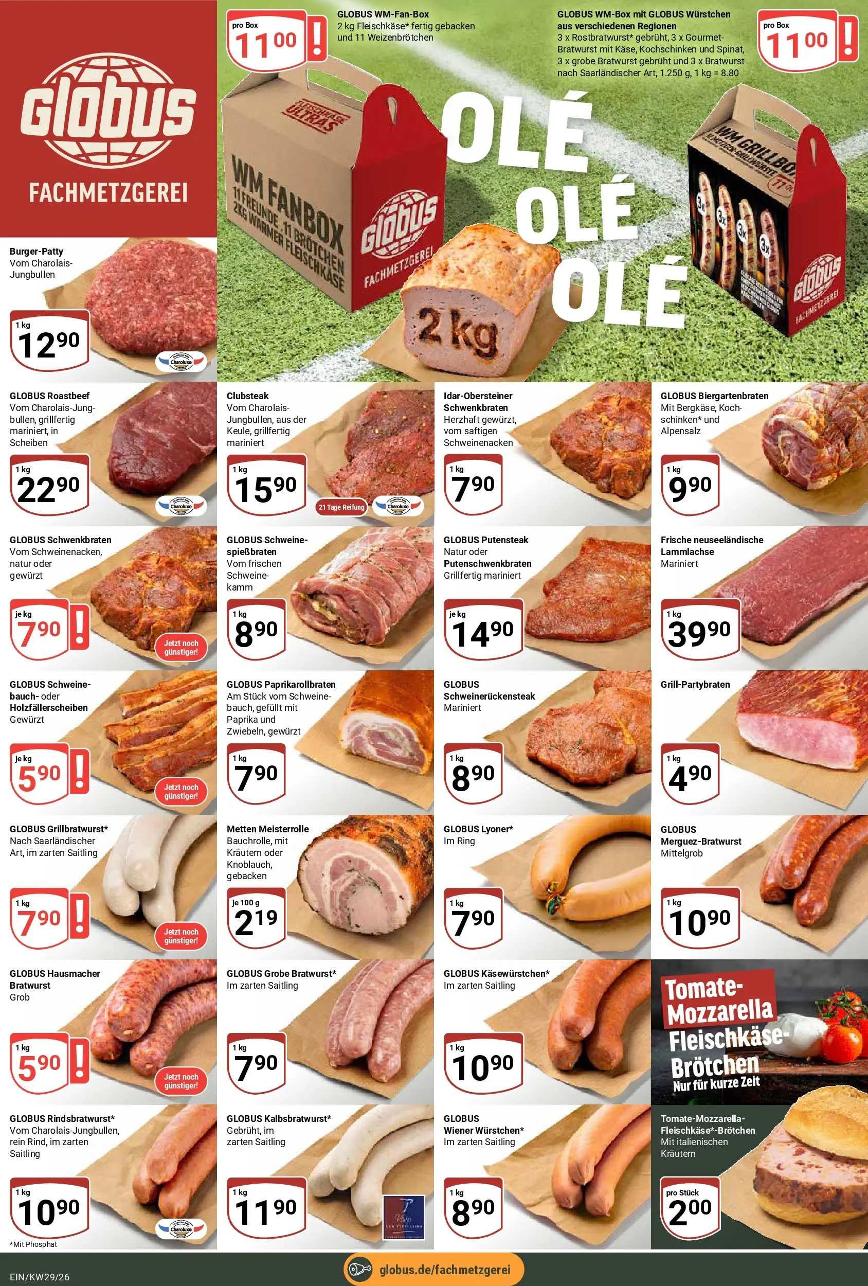 Globus Prospekt Homburg-Einöd (ab 13.07.2026) » Angebote online | Seite: 10 | Produkte: Mozzarella, Box, Schweinenacken, Paprika