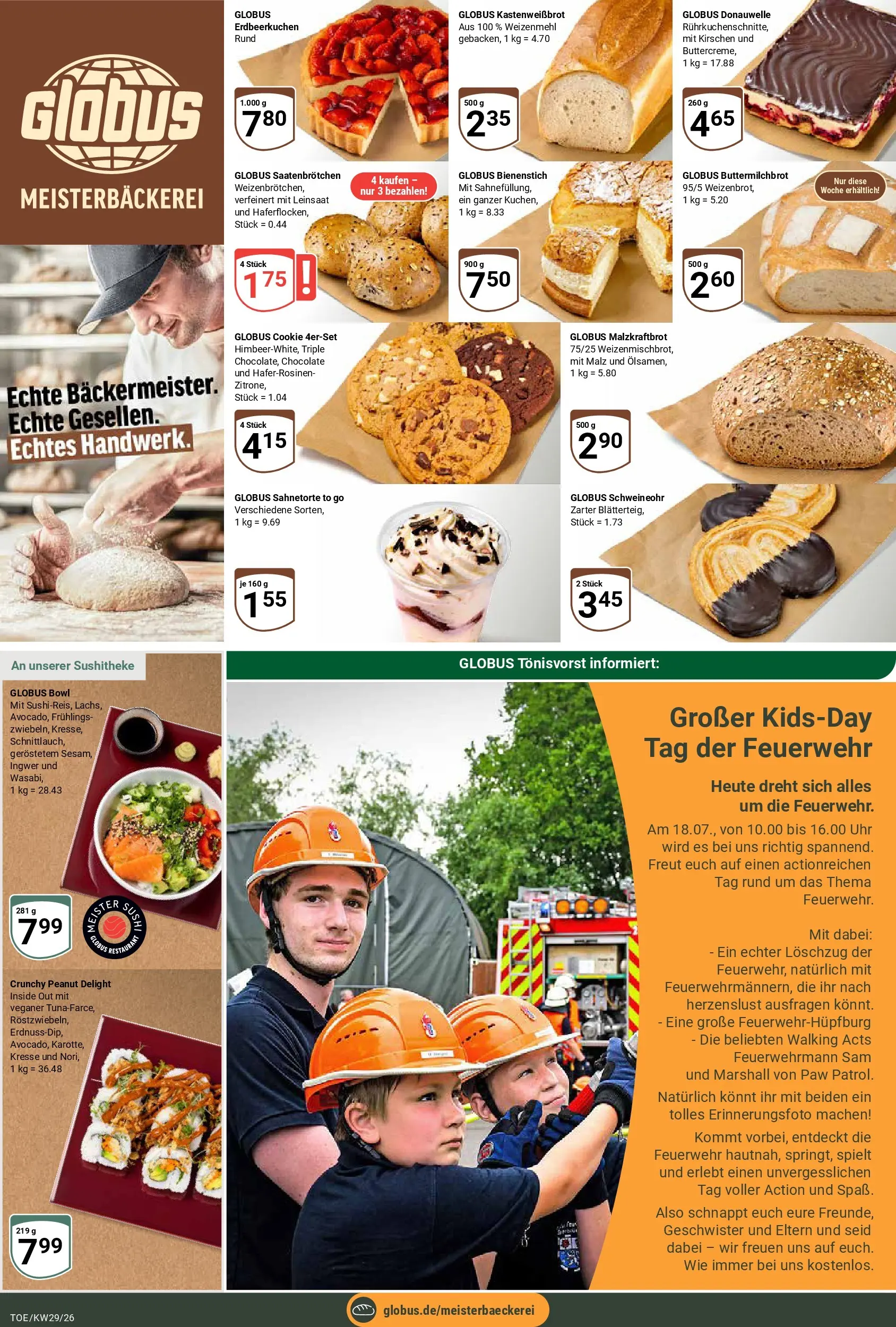 Globus Prospekt Tönisvorst (ab 13.07.2026) » Angebote online | Seite: 9 | Produkte: Walking, Weizenmehl, Kirschen, Uhr