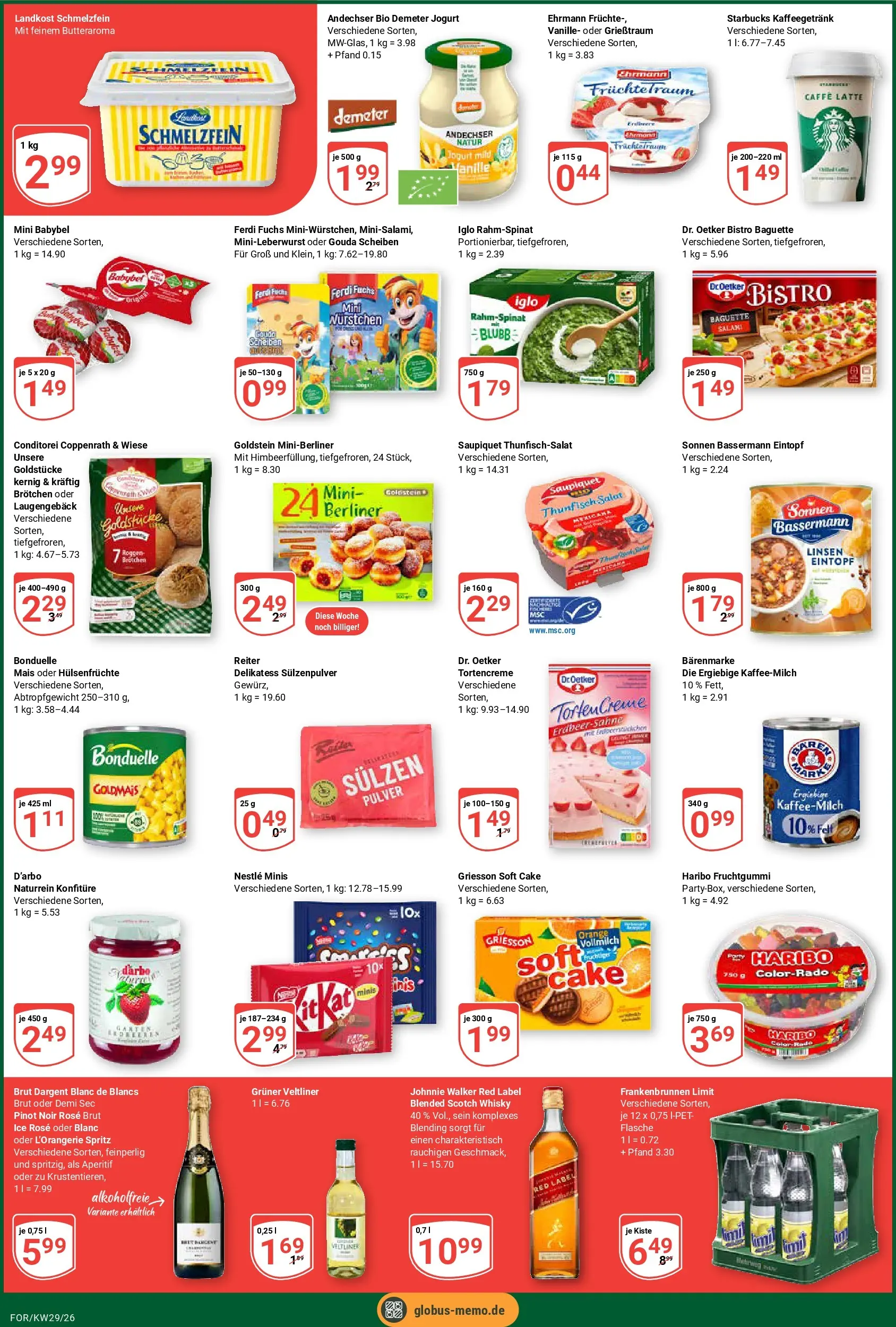 Globus Prospekt Forchheim (ab 13.07.2026) » Angebote online | Seite: 3 | Produkte: Iglo, Baguette, Babybel, Sahne