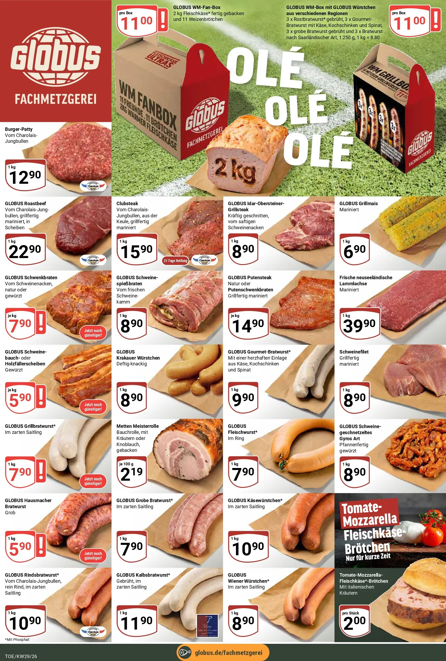 Globus Prospekt Tönisvorst (ab 13.07.2026) » Angebote online | Seite: 10 | Produkte: Box, Bratwurst, Roastbeef, Schweinefilet