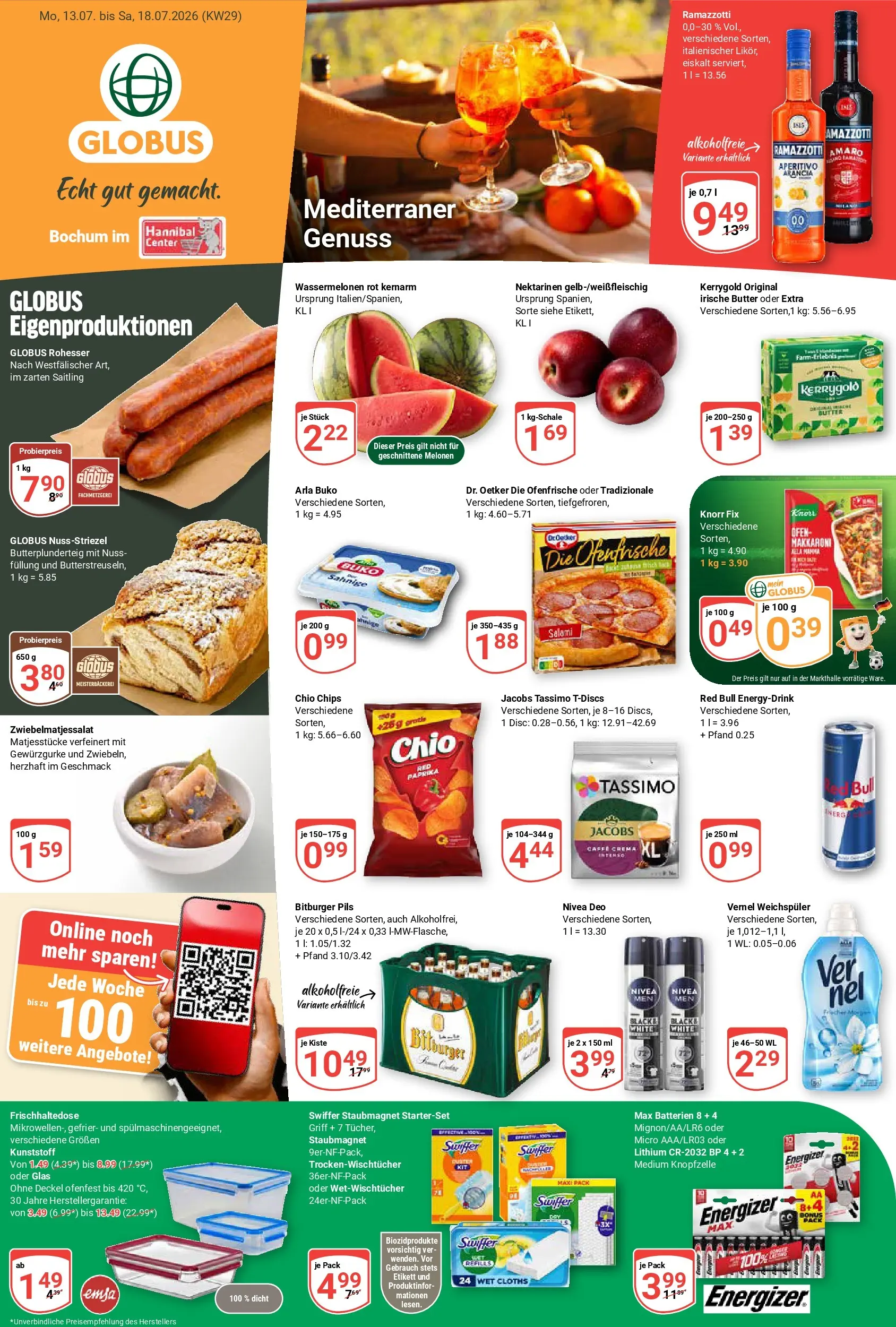 Globus Prospekt Bochum-Riemke (ab 13.07.2026) » Angebote online | Seite: 5 | Produkte: Batterien, Knorr, Paprika, Arla buko