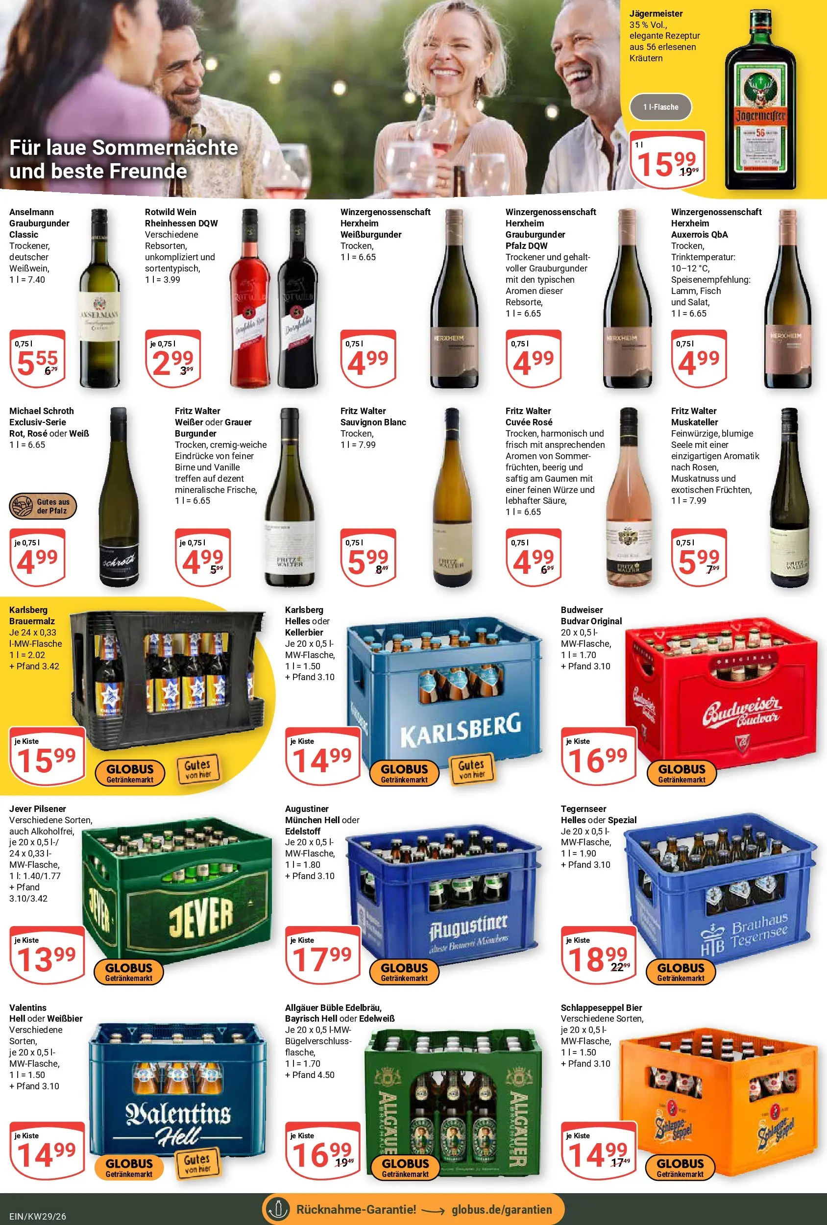 Globus Prospekt Homburg-Einöd (ab 13.07.2026) » Angebote online | Seite: 18 | Produkte: Bier, Fisch, Jever, Budweiser