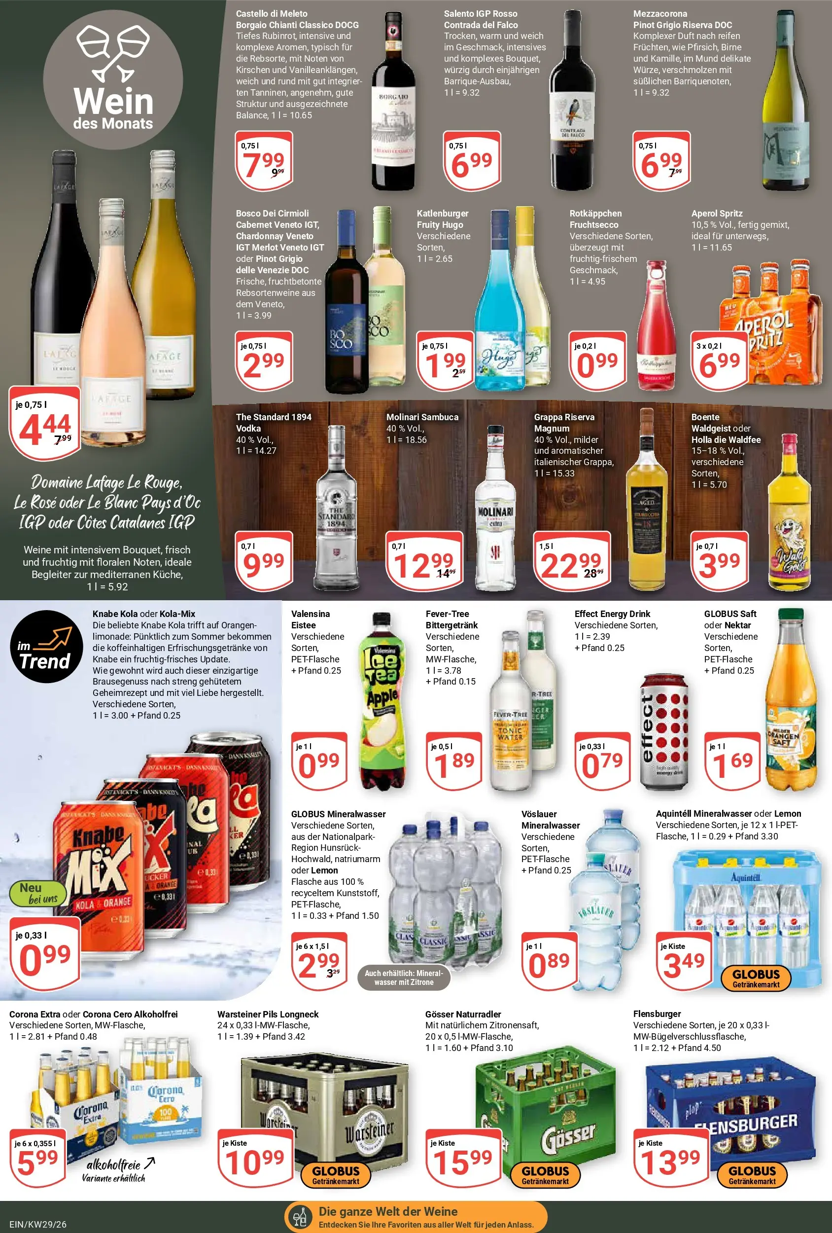 Globus Prospekt Homburg-Einöd (ab 13.07.2026) » Angebote online | Seite: 19 | Produkte: Sambuca, Rotkäppchen, Saft, Hugo