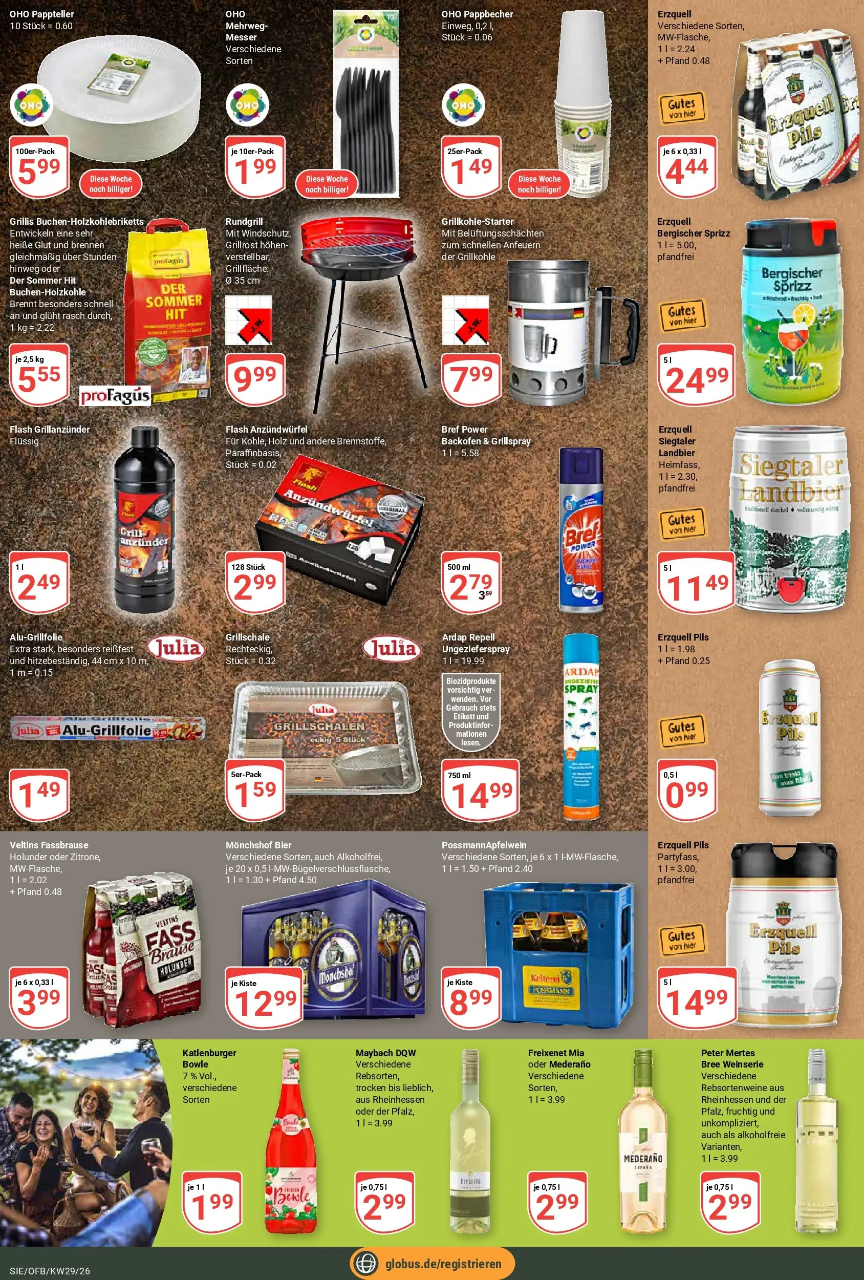 Globus Prospekt Siegen (ab 13.07.2026) » Angebote online | Seite: 19 | Produkte: Grill, Freixenet, Bree, Veltins