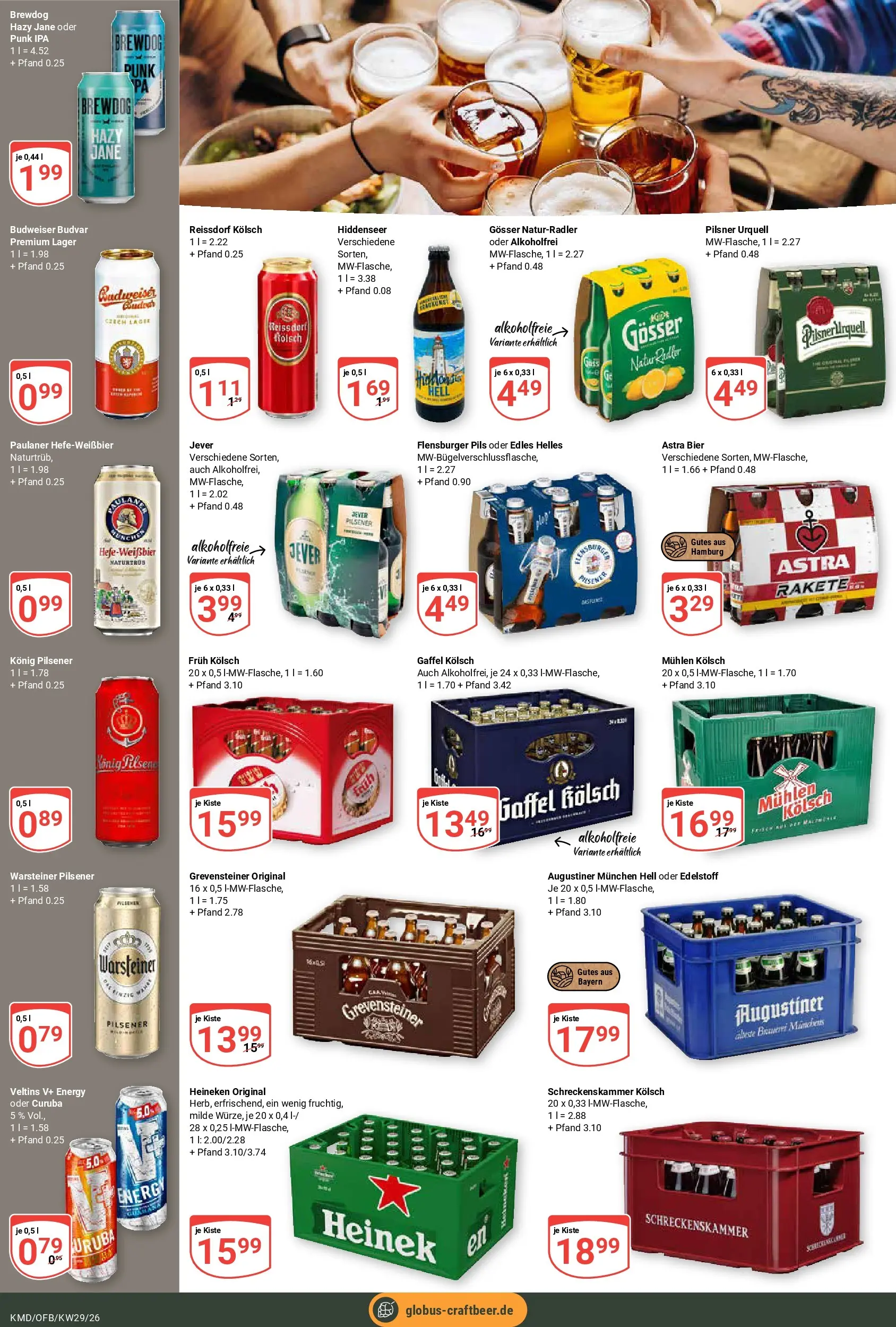 Globus Prospekt Köln (ab 13.07.2026) » Angebote online | Seite: 23 | Produkte: Konig pilsener, Energy, Warsteiner, Jever