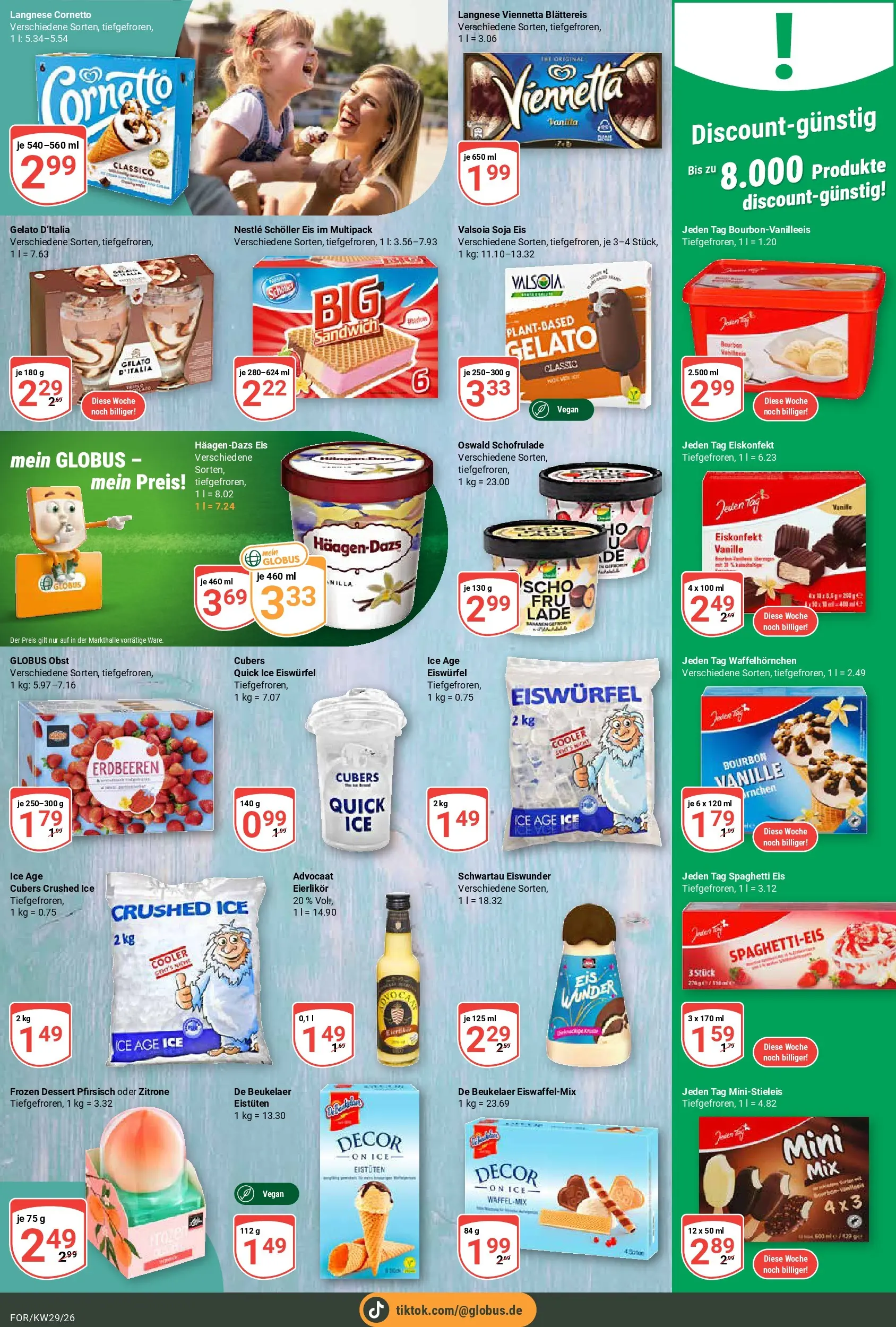 Globus Prospekt Forchheim (ab 13.07.2026) » Angebote online | Seite: 10 | Produkte: Langnese, Bourbon, Erdbeeren, Eis