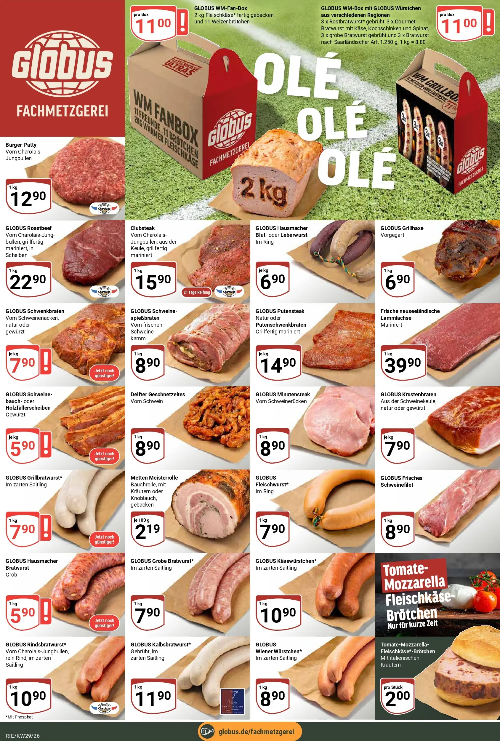 Globus Prospekt Bochum-Riemke (ab 13.07.2026) » Angebote online | Seite: 10 | Produkte: Mozzarella, Krustenbraten, Schweinefilet, Schweinerucken