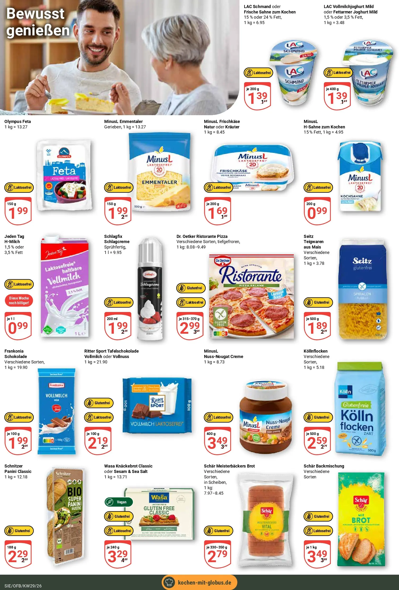 Globus Prospekt Siegen (ab 13.07.2026) » Angebote online | Seite: 22 | Produkte: Ristorante, Ritter sport, Wasa knackebrot, Sahne