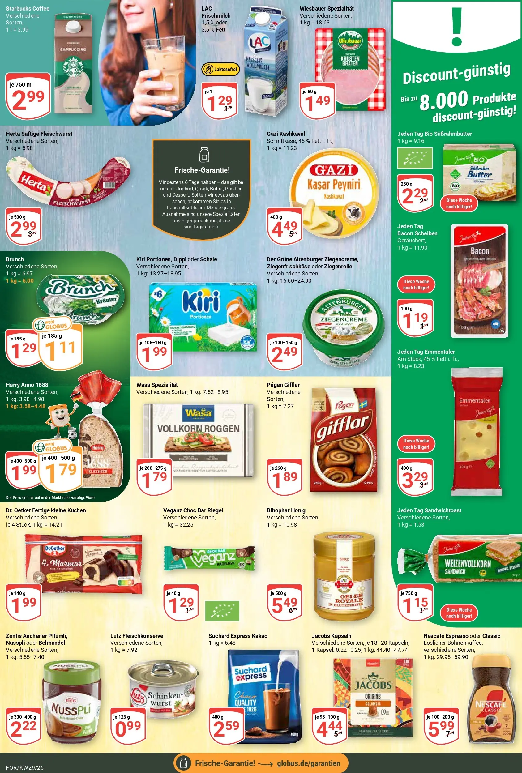 Globus Prospekt Forchheim (ab 13.07.2026) » Angebote online | Seite: 12 | Produkte: Nescafe, Butter, Pudding, Kuchen