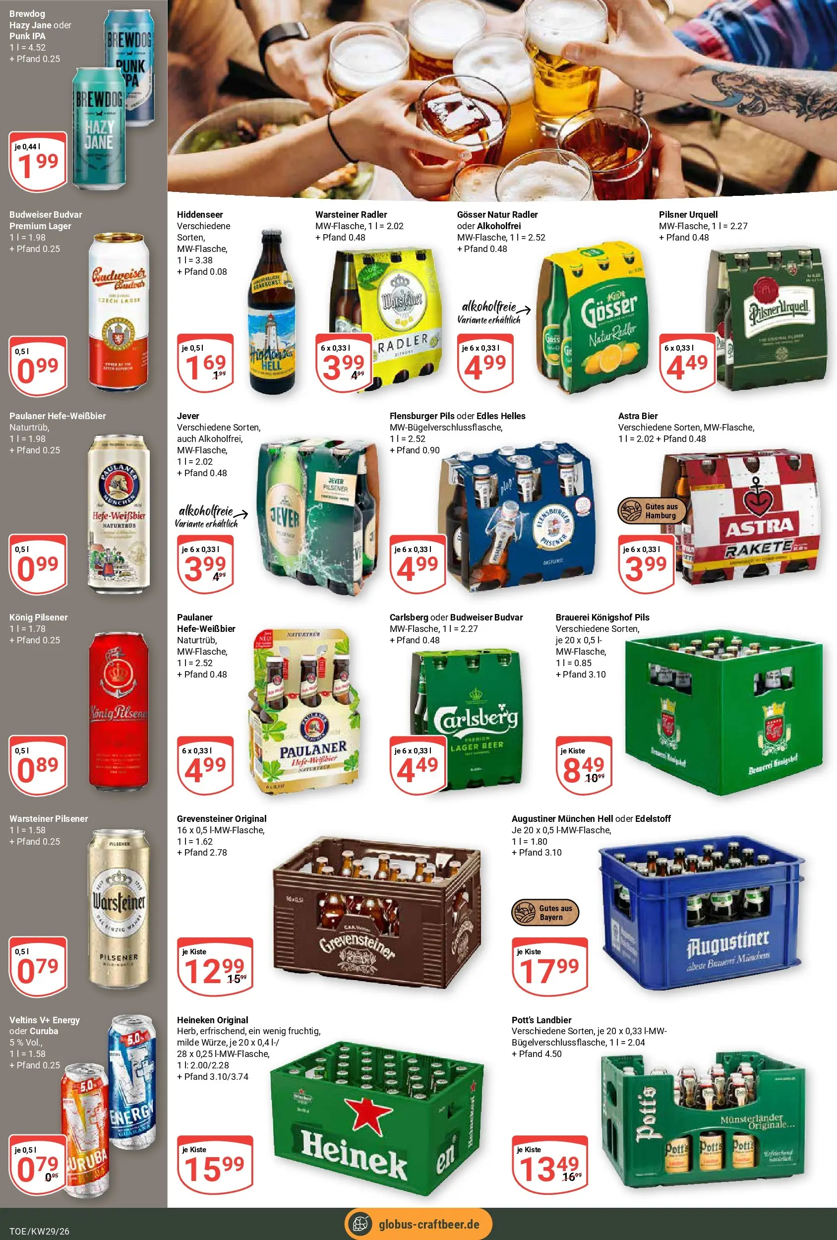 Globus Prospekt Tönisvorst (ab 13.07.2026) » Angebote online | Seite: 21 | Produkte: Konig pilsener, Energy, Pils, Paulaner