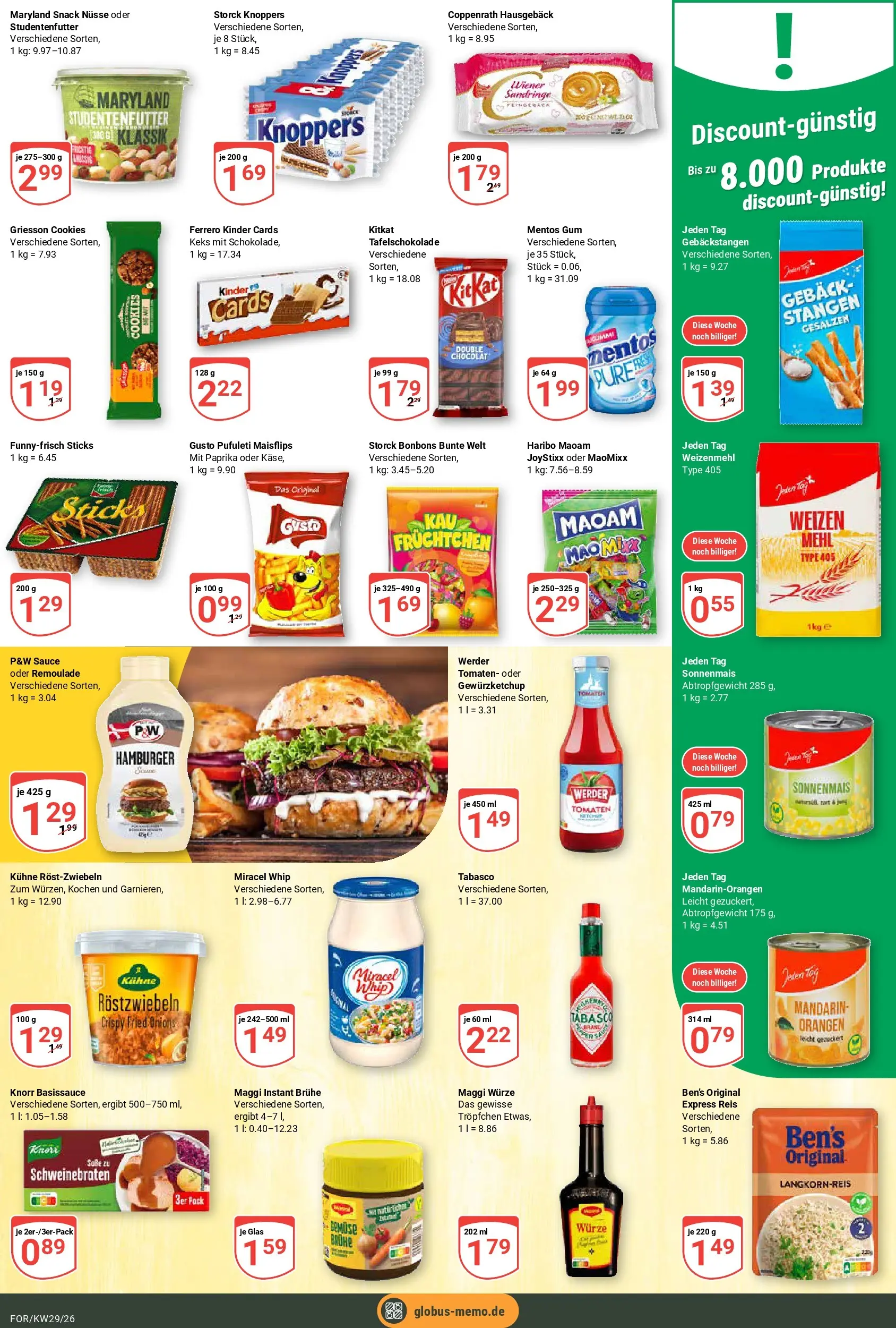 Globus Prospekt Forchheim (ab 13.07.2026) » Angebote online | Seite: 15 | Produkte: Maggi, Haribo, Weizenmehl, Miracel whip