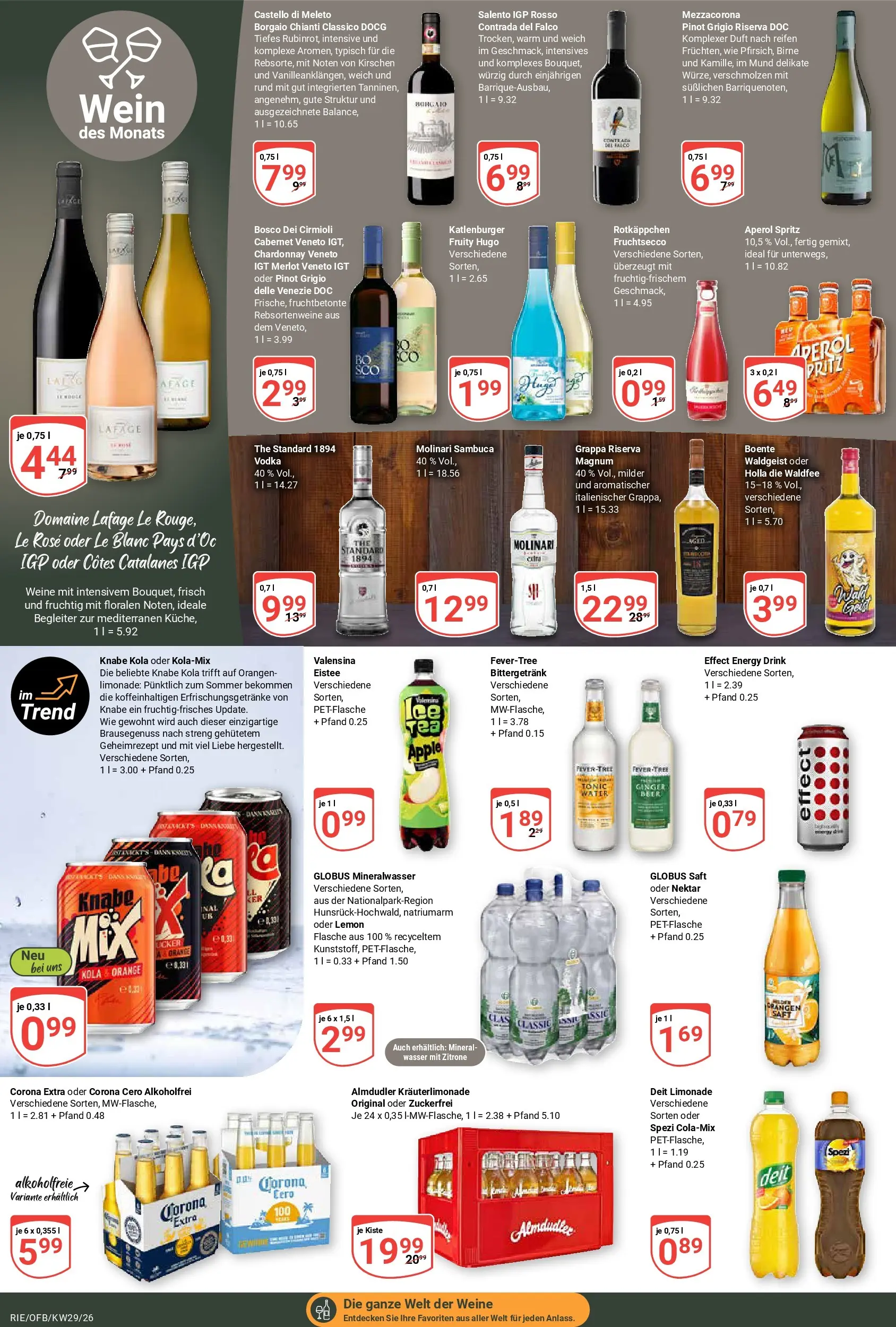 Globus Prospekt Bochum-Riemke (ab 13.07.2026) » Angebote online | Seite: 20 | Produkte: Duft, Mineralwasser, Aperol, Hugo