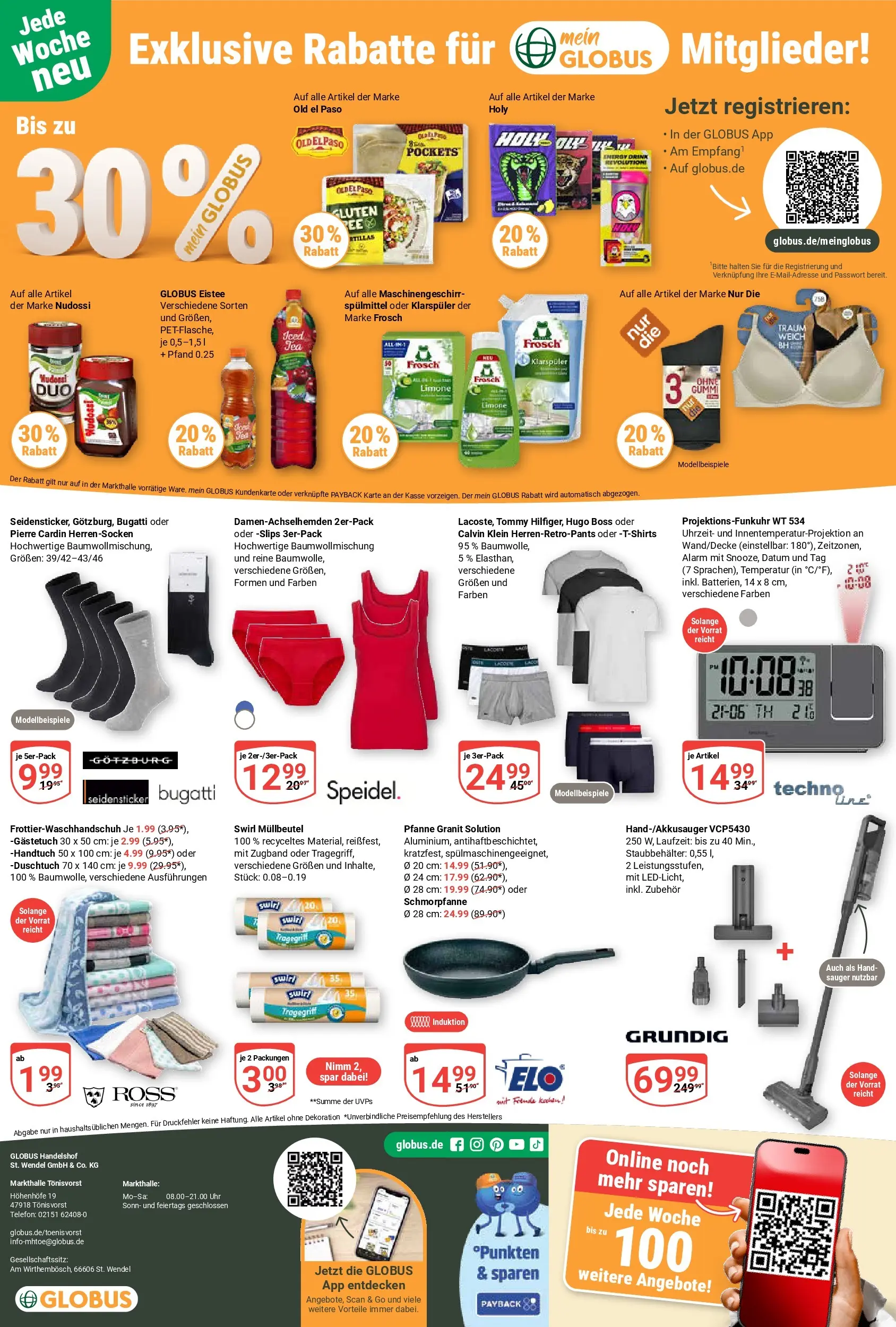 Globus Prospekt Tönisvorst (ab 13.07.2026) » Angebote online | Seite: 29 | Produkte: Klarspüler, Hugo, Telefon, Uhr