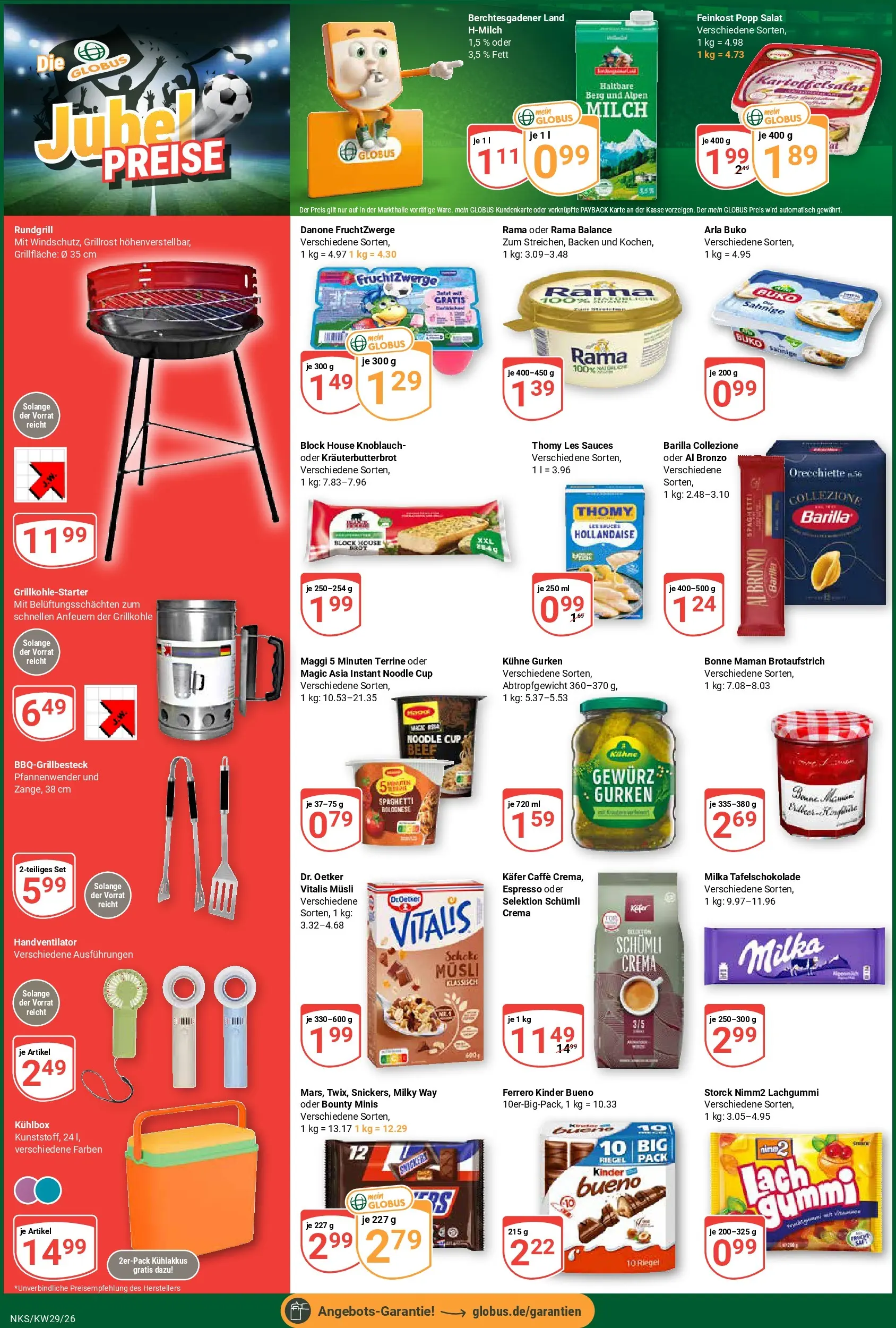 Globus Prospekt Neunkirchen (ab 13.07.2026) » Angebote online | Seite: 2 | Produkte: Musli, Milch, Gurken, Salat