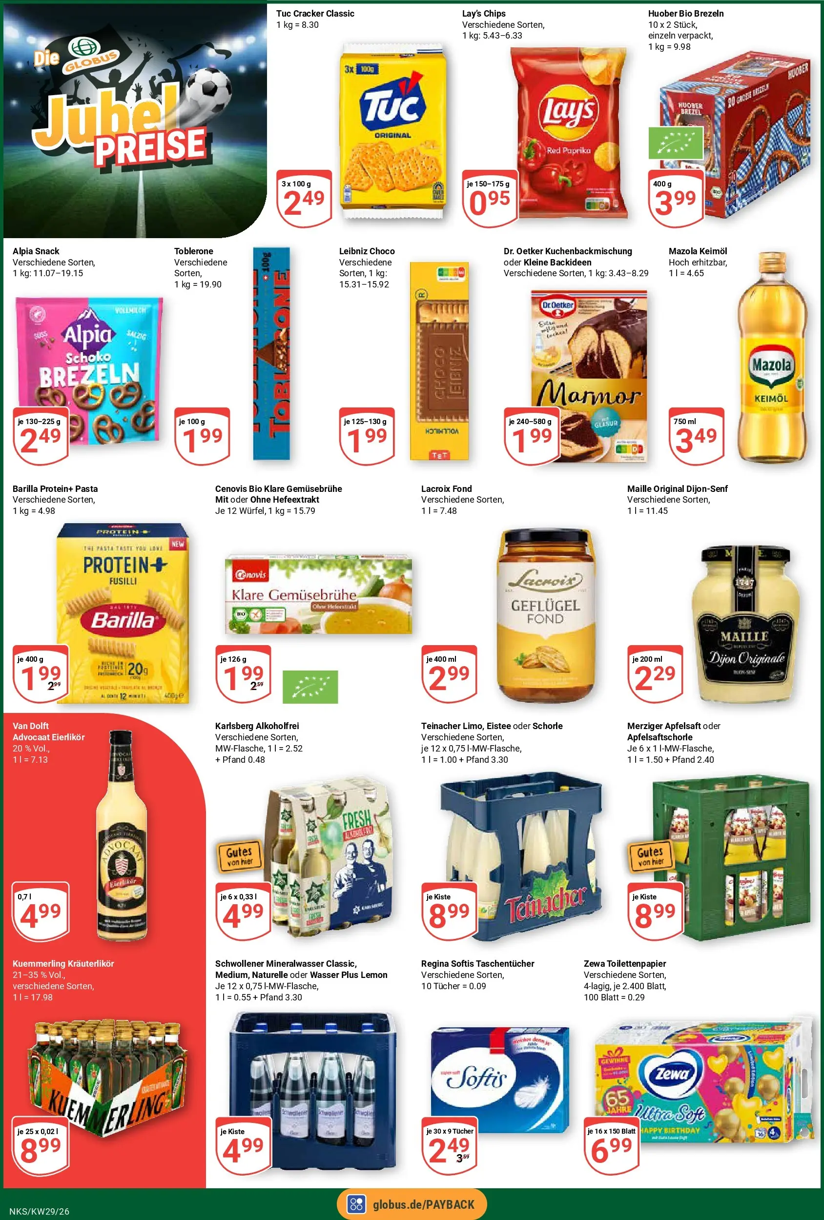 Globus Prospekt Neunkirchen (ab 13.07.2026) » Angebote online | Seite: 5 | Produkte: Apfelsaft, Mineralwasser, Paprika, Toilettenpapier