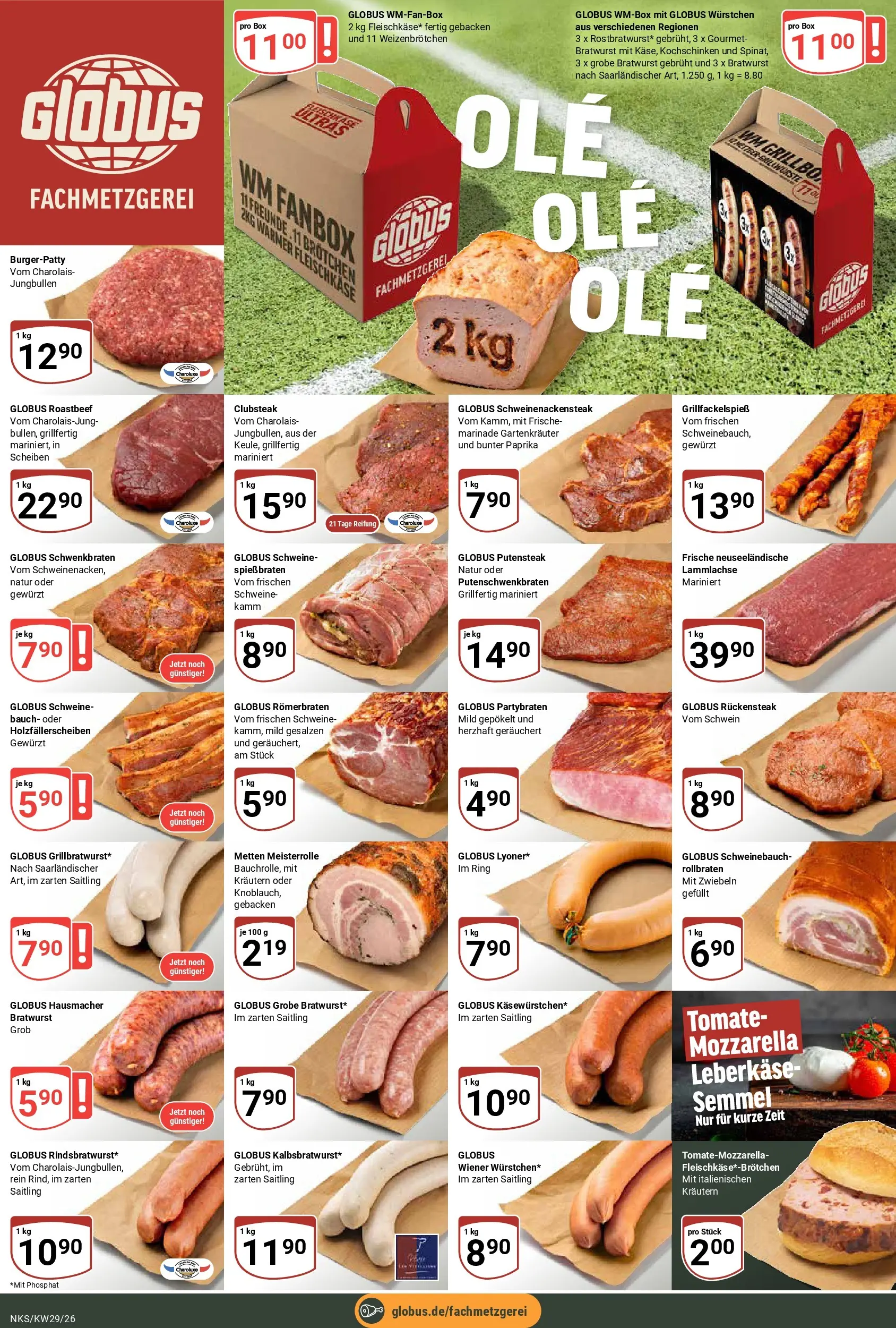 Globus Prospekt Neunkirchen (ab 13.07.2026) » Angebote online | Seite: 10 | Produkte: Schweinebauch, Box, Bratwurst, Leberkase
