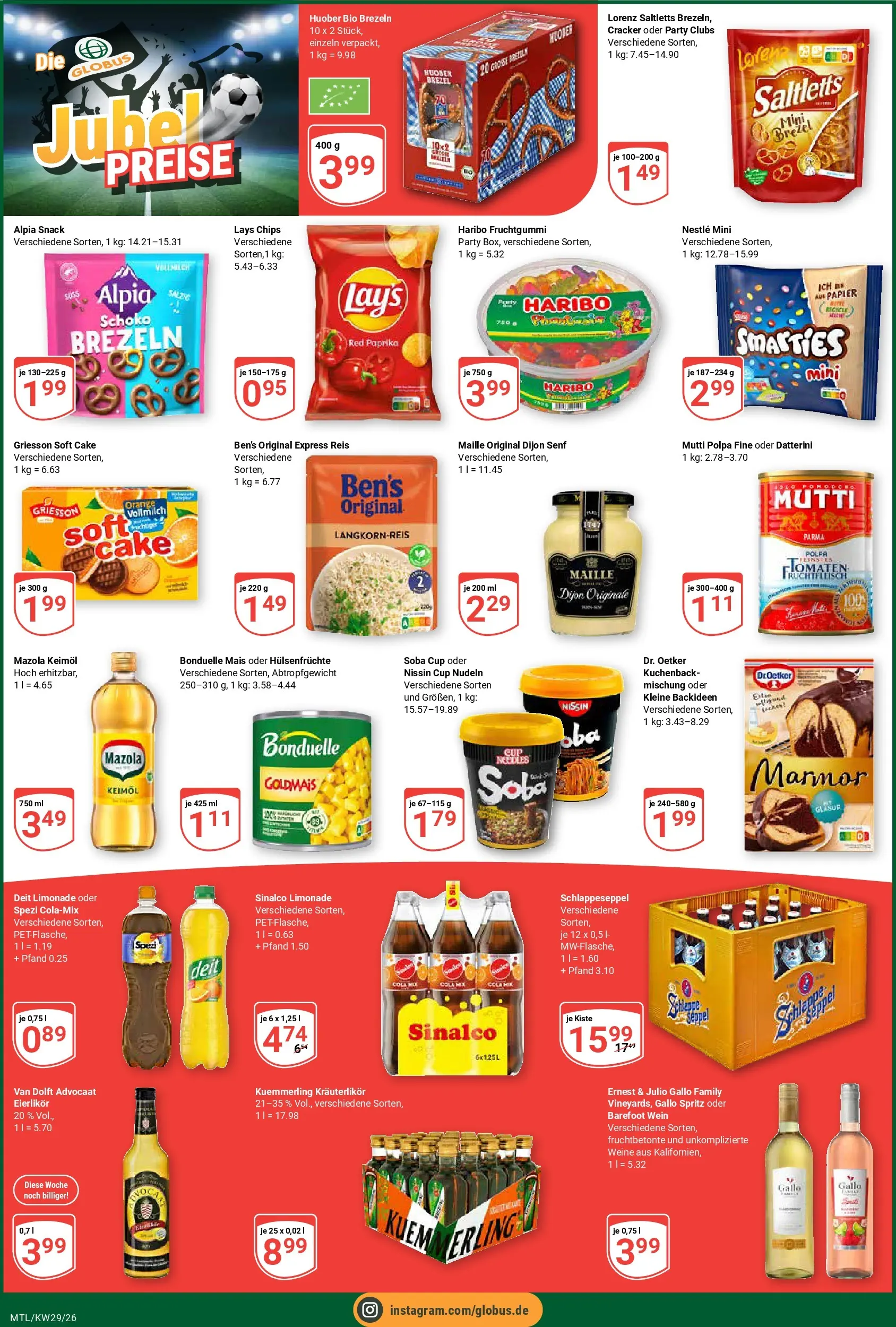 Globus Prospekt Maintal-Dörnigheim (ab 13.07.2026) » Angebote online | Seite: 4 | Produkte: Haribo, Cola, Limonade, Wein