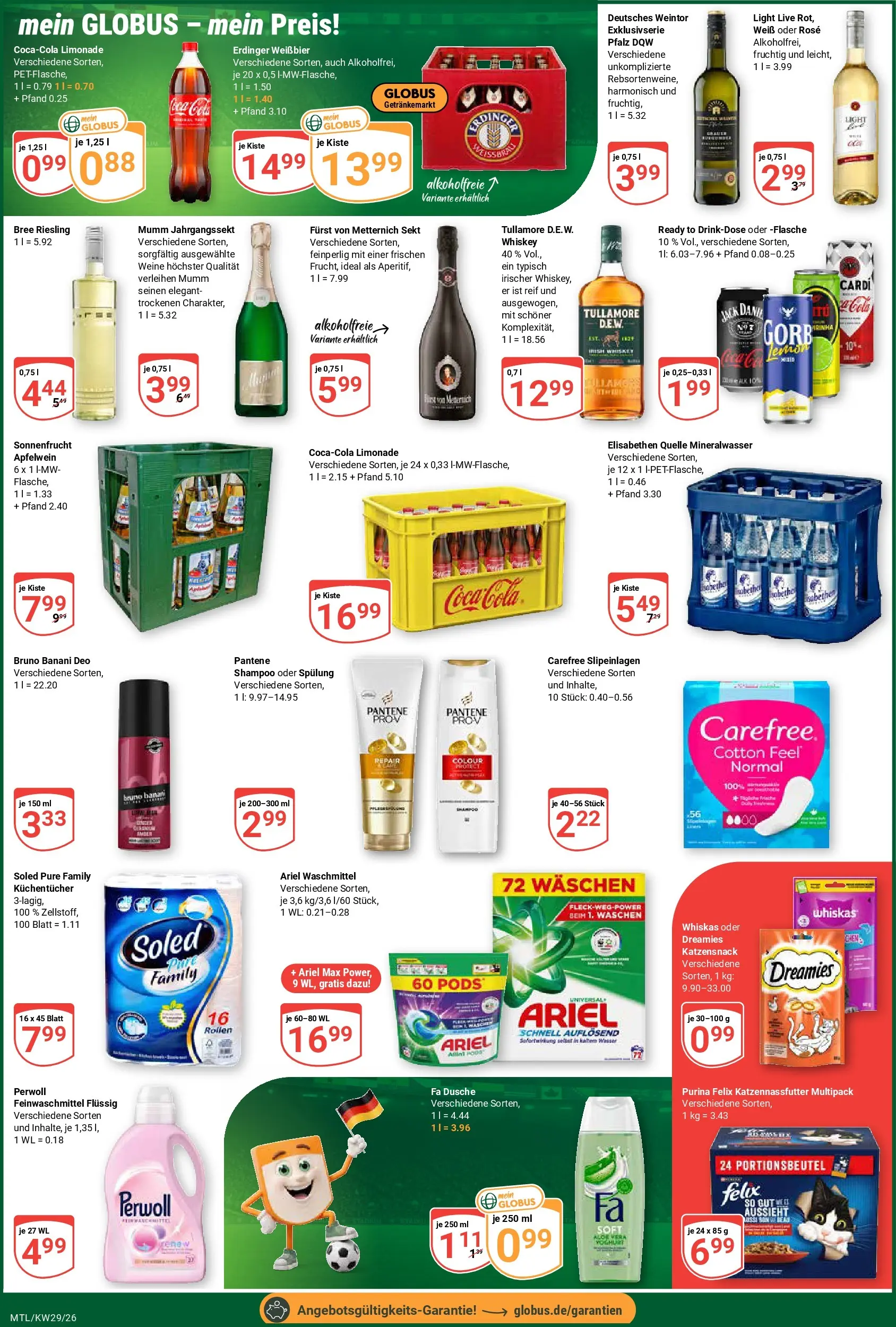 Globus Prospekt Maintal-Dörnigheim (ab 13.07.2026) » Angebote online | Seite: 5 | Produkte: Erdinger, Shampoo, Mineralwasser, Whiskey