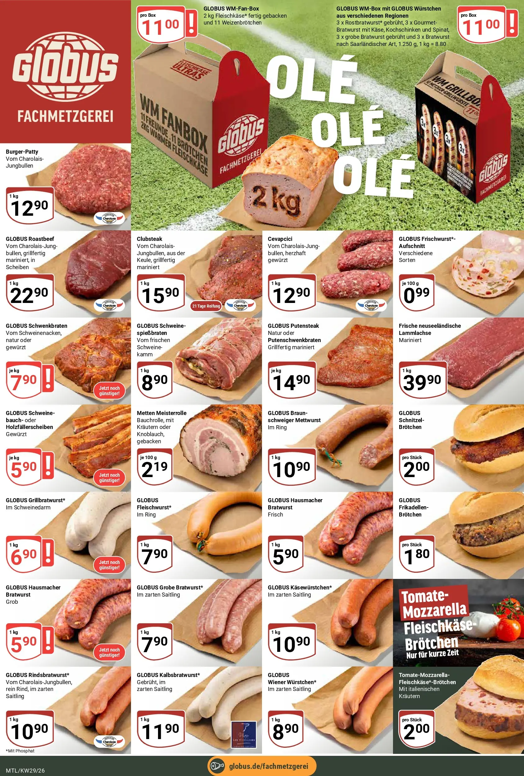 Globus Prospekt Maintal-Dörnigheim (ab 13.07.2026) » Angebote online | Seite: 10 | Produkte: Mozzarella, Cevapcici, Schnitzel, Roastbeef