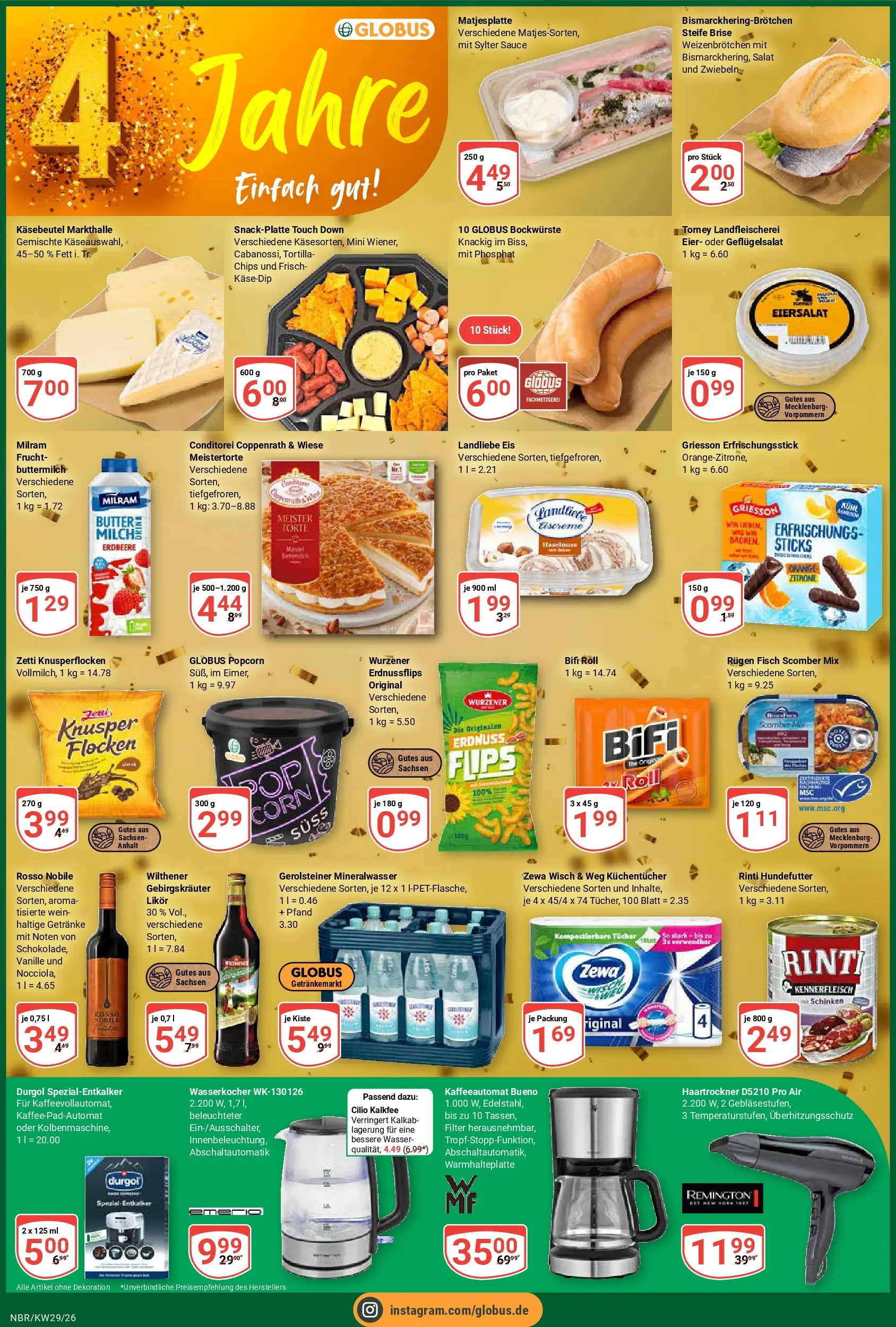 Globus Prospekt Neubrandenburg (ab 13.07.2026) » Angebote online | Seite: 2 | Produkte: Eier, Zewa, Mineralwasser, Chips