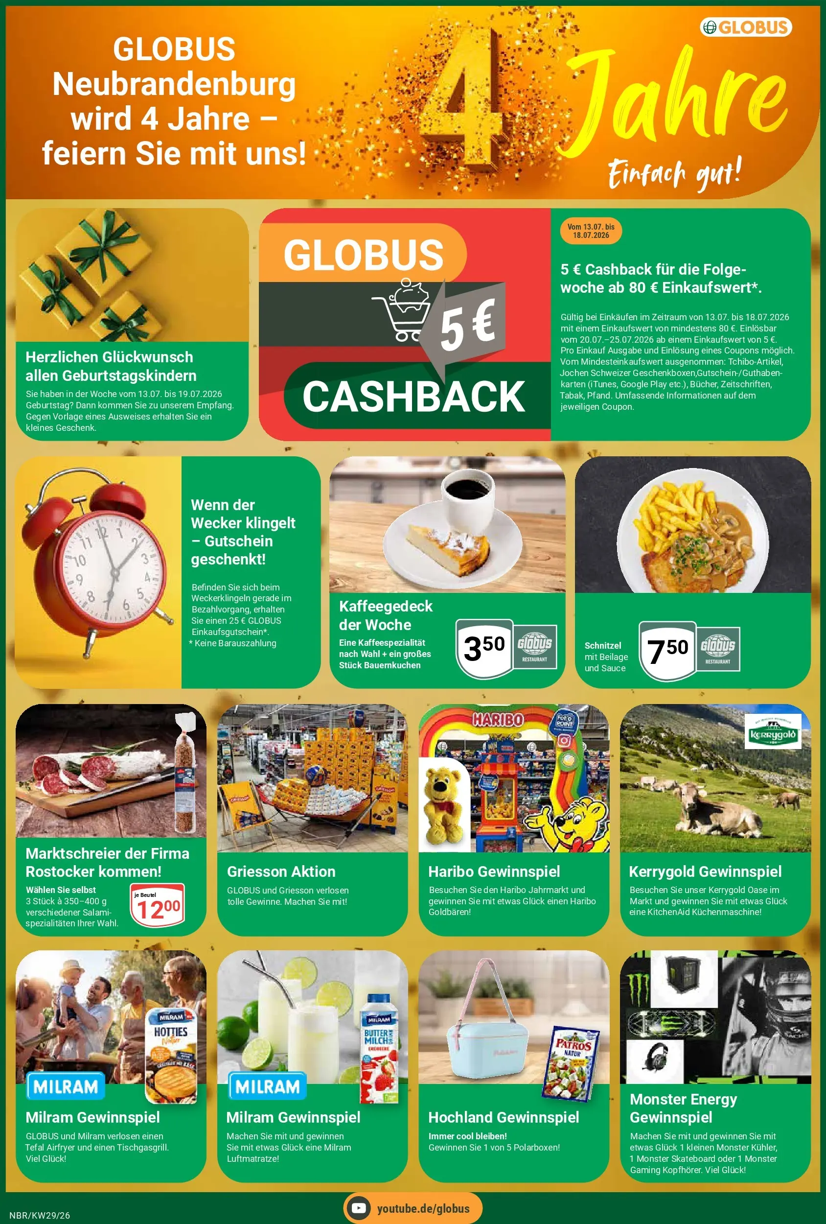 Globus Prospekt Neubrandenburg (ab 13.07.2026) » Angebote online | Seite: 3 | Produkte: Energy, Butter, Schnitzel, Salami