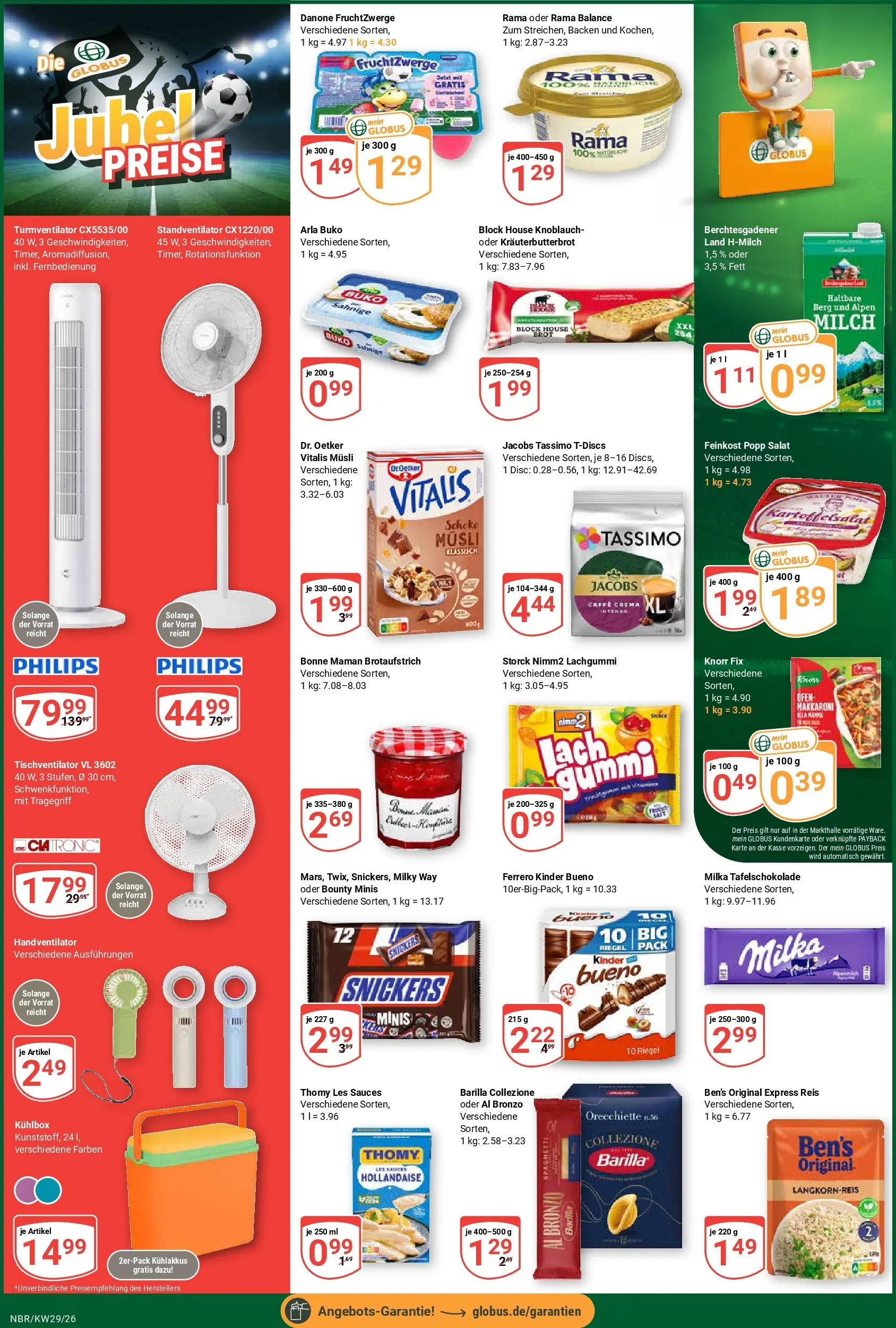 Globus Prospekt Neubrandenburg (ab 13.07.2026) » Angebote online | Seite: 6 | Produkte: Knorr fix, Barilla, Fruchtzwerge, Snickers