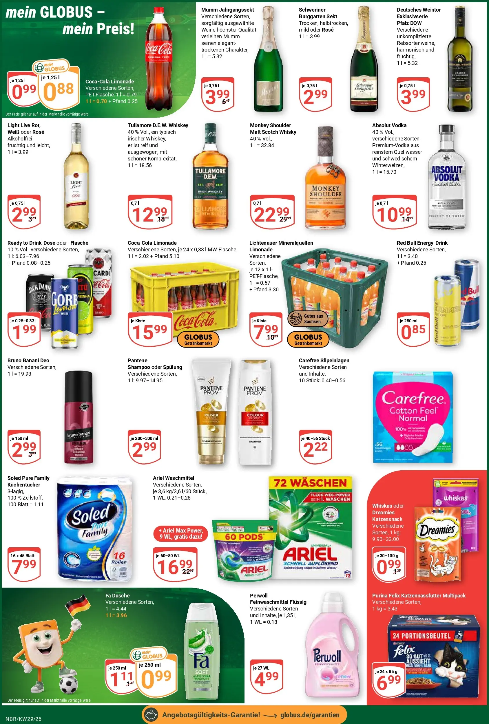 Globus Prospekt Neubrandenburg (ab 13.07.2026) » Angebote online | Seite: 7 | Produkte: Whisky, Coca cola, Limonade, Whiskas