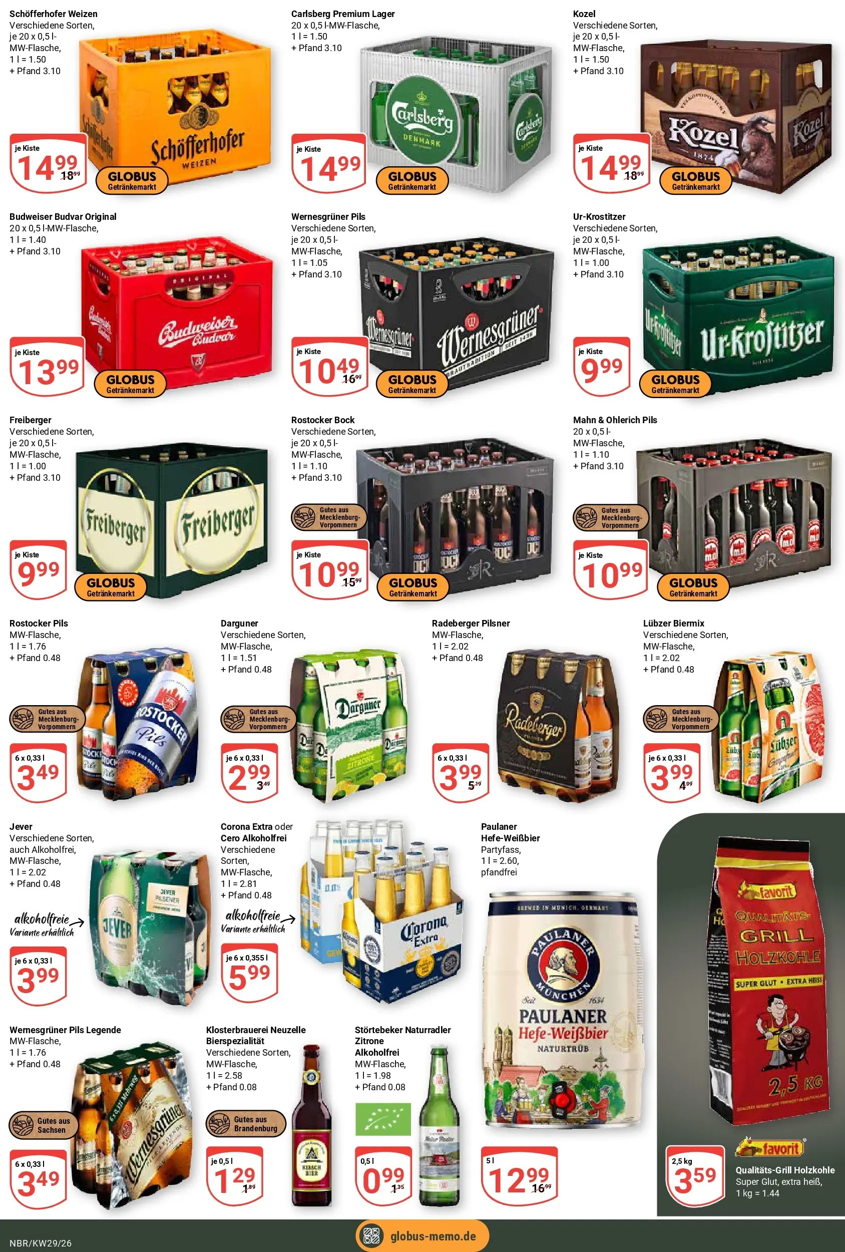 Globus Prospekt Neubrandenburg (ab 13.07.2026) » Angebote online | Seite: 9 | Produkte: Grill, Carlsberg, Pils, Paulaner