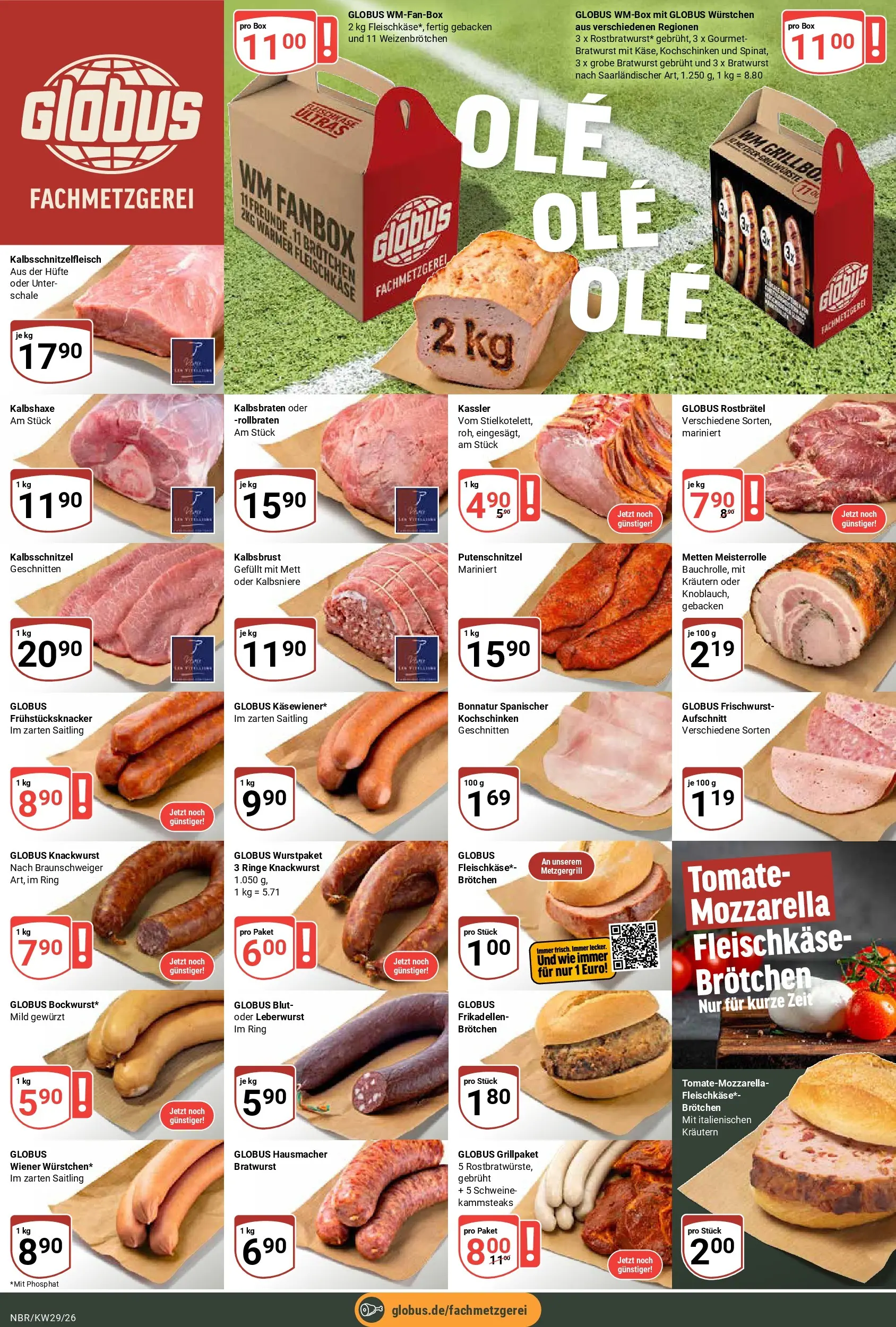 Globus Prospekt Neubrandenburg (ab 13.07.2026) » Angebote online | Seite: 12 | Produkte: Mozzarella, Box, Bratwurst, Putenschnitzel
