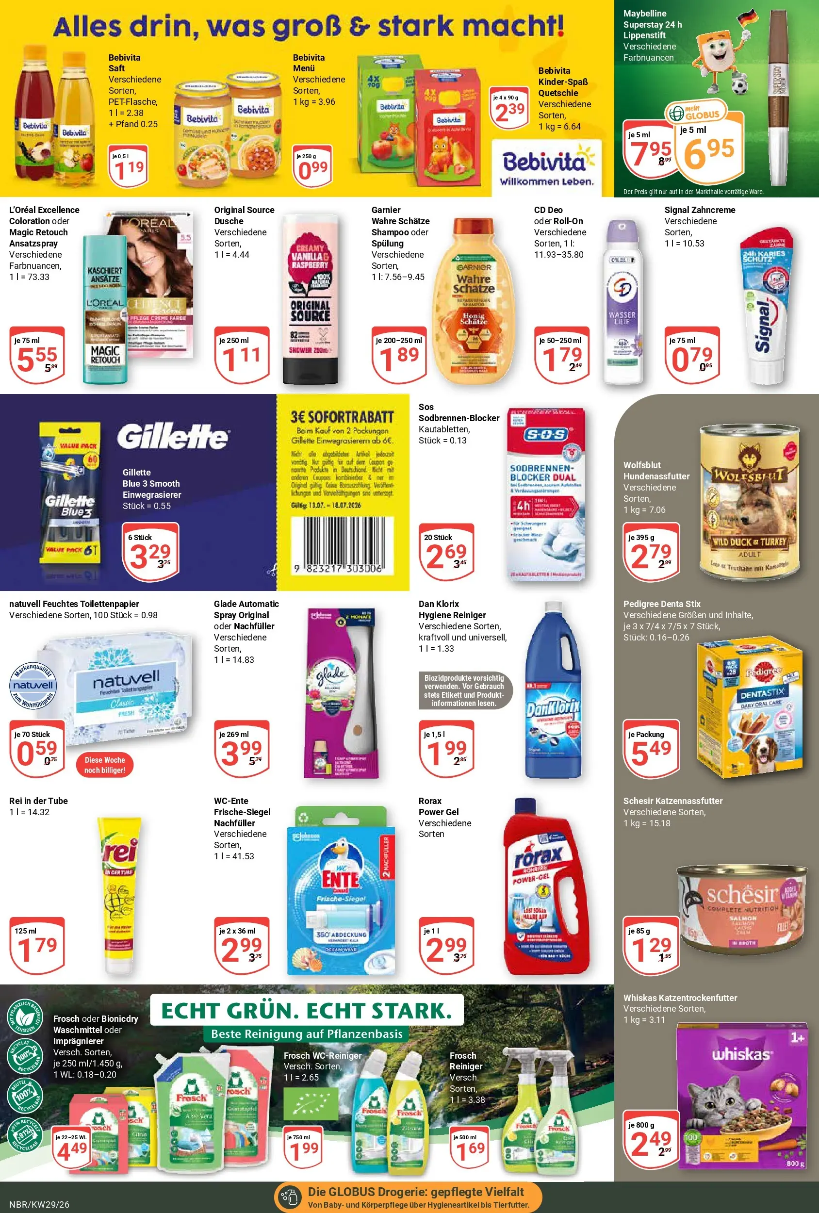 Globus Prospekt Neubrandenburg (ab 13.07.2026) » Angebote online | Seite: 21 | Produkte: Spülung, Wasser, Waschmittel, Whiskas