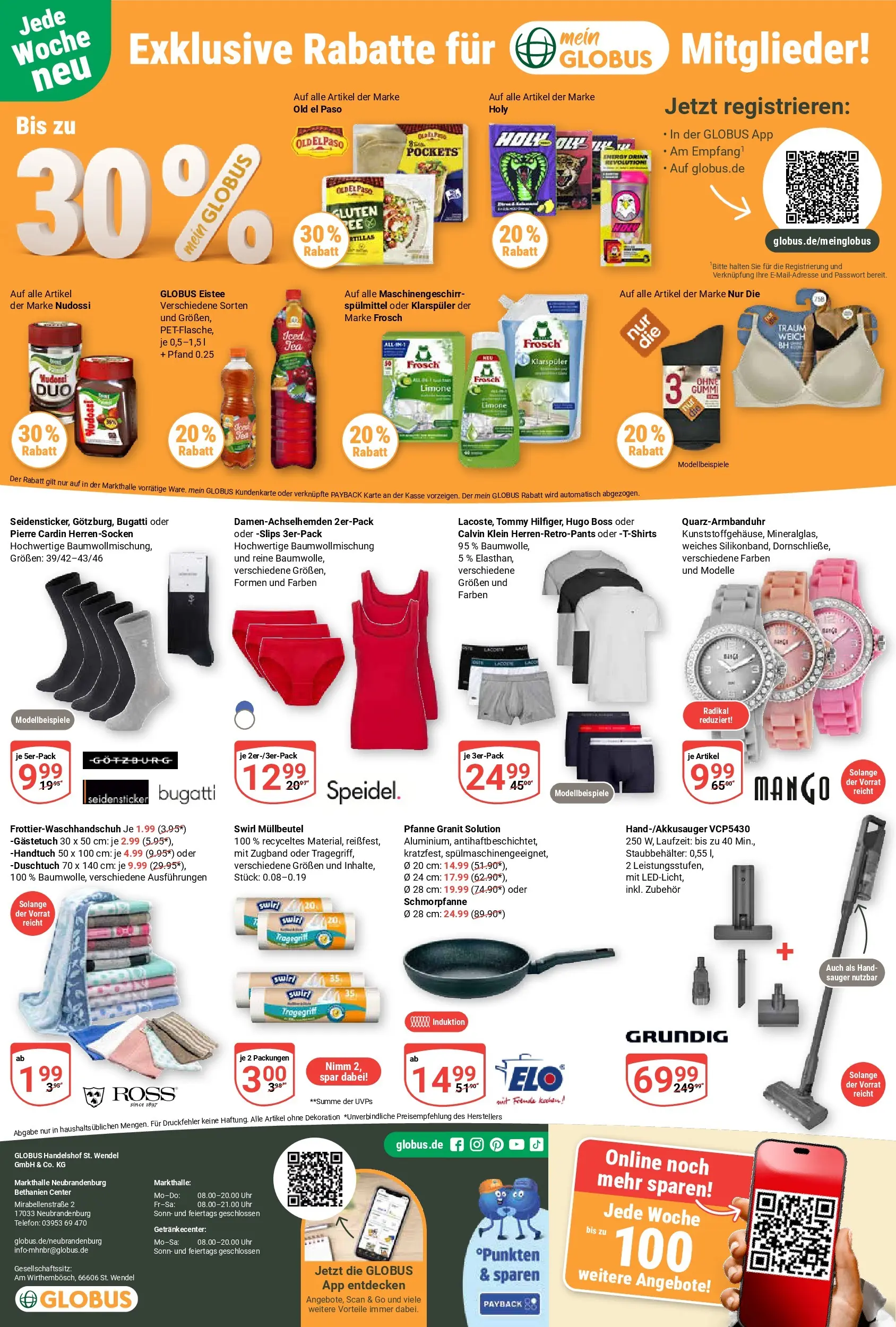 Globus Prospekt Neubrandenburg (ab 13.07.2026) » Angebote online | Seite: 28 | Produkte: Energy, Klarspüler, Telefon, Uhr