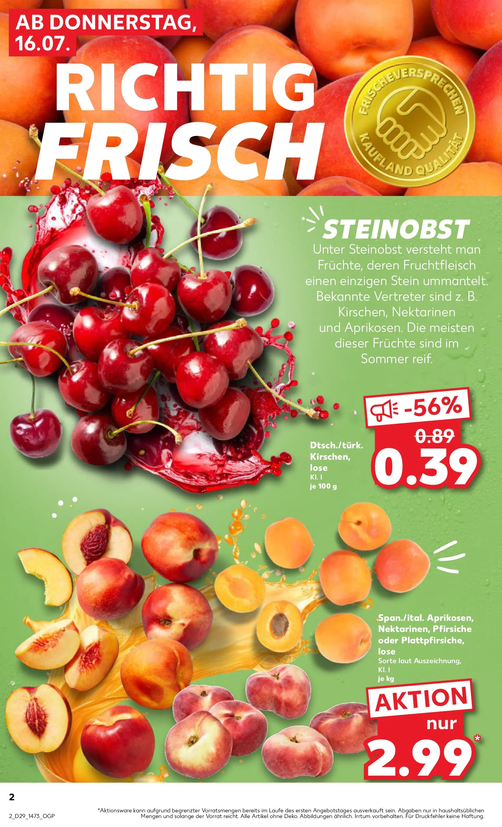 Prospekt Kaufland ab 15.07.2026 » Angebote Online zum Blättern | Seite: 2 | Produkte: Nektarinen