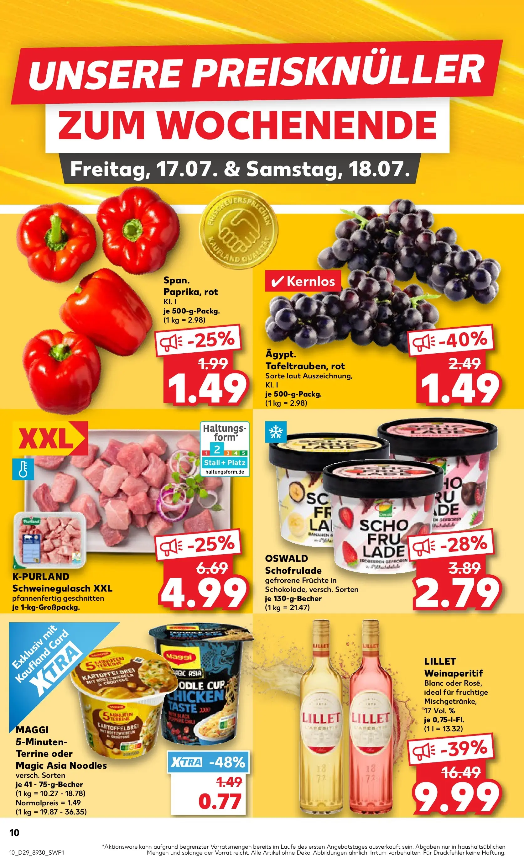 Prospekt Kaufland ab 16.07.2026 » Angebote Online zum Blättern | Seite: 10 | Produkte: Schweinegulasch, Maggi, Lillet