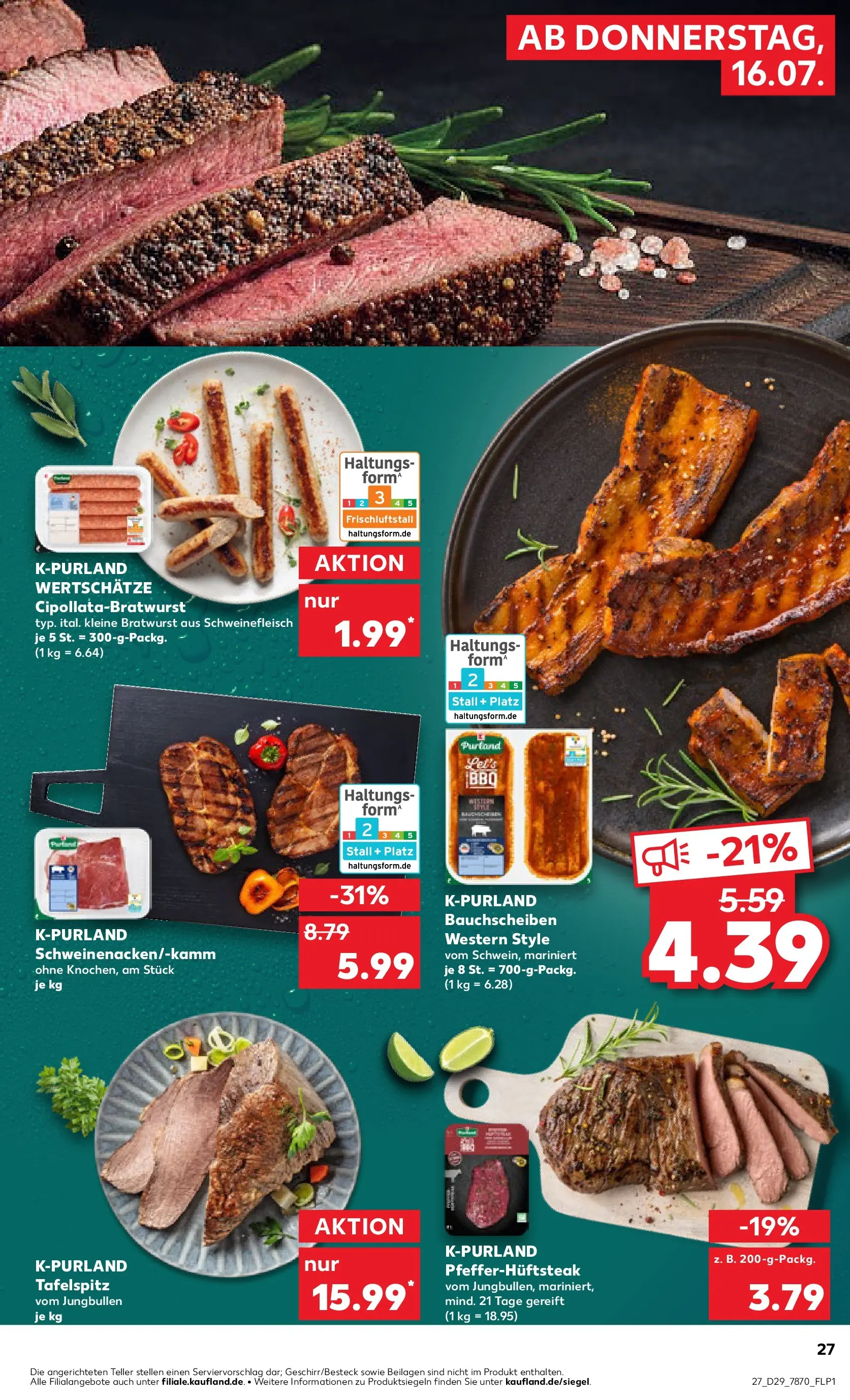 Prospekt Kaufland ab 13.07.2026 » Angebote Online zum Blättern | Seite: 40 | Produkte: Tafelspitz, Bratwurst, Schweinefleisch