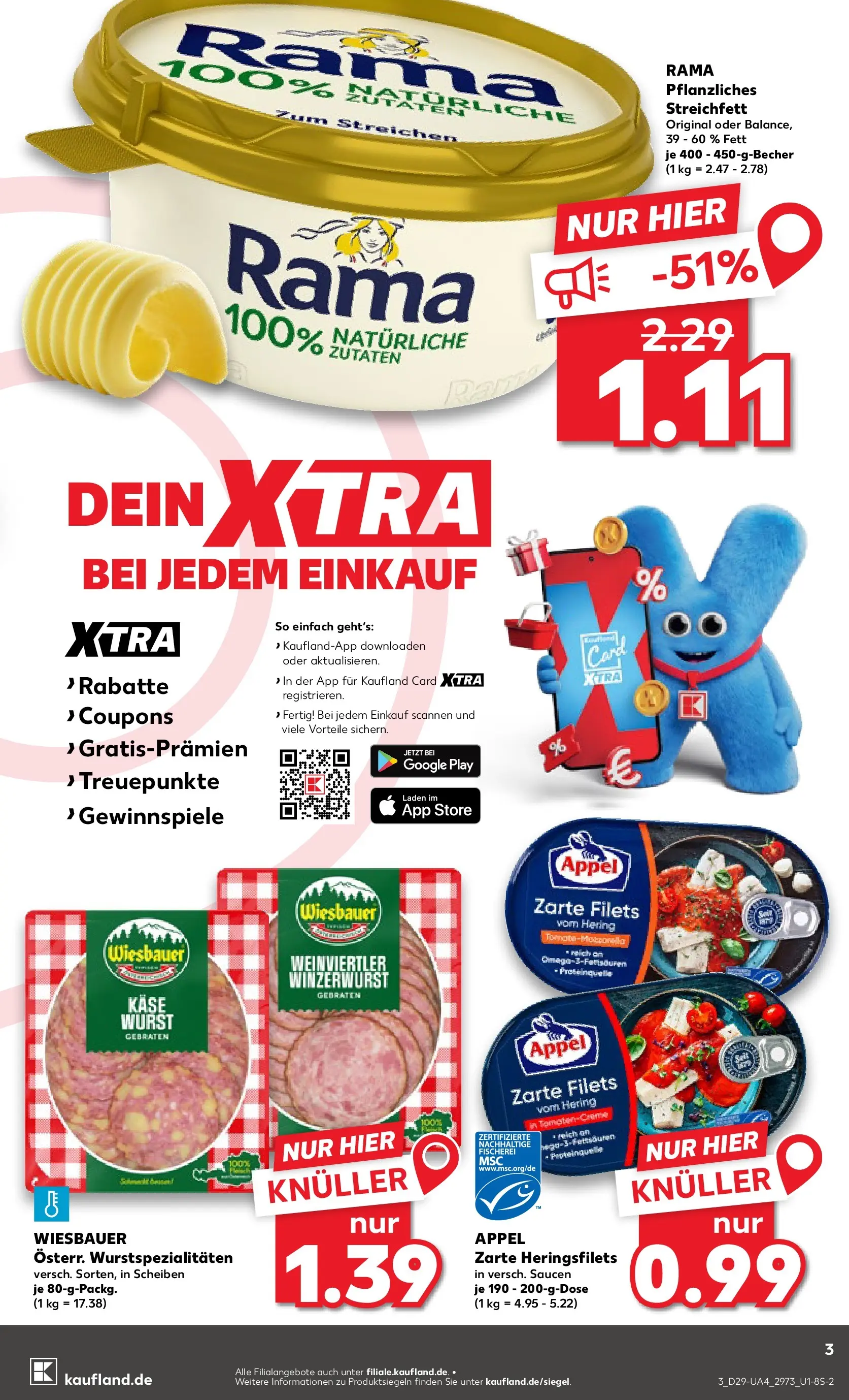 Prospekt Kaufland ab 16.07.2026 » Angebote Online zum Blättern | Seite: 3 | Produkte: Rama, Käse, Wurst